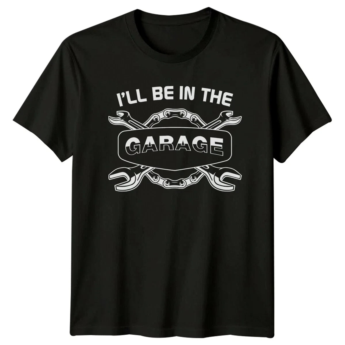 Ill Be In The Garage Mechanic Wrench Chains Auto T-Shirt Unisex T-shirt, Sweatshirt, Hoodie, Long Sleeve Tee - T-Shirt, Sweatshirt, Hoodie