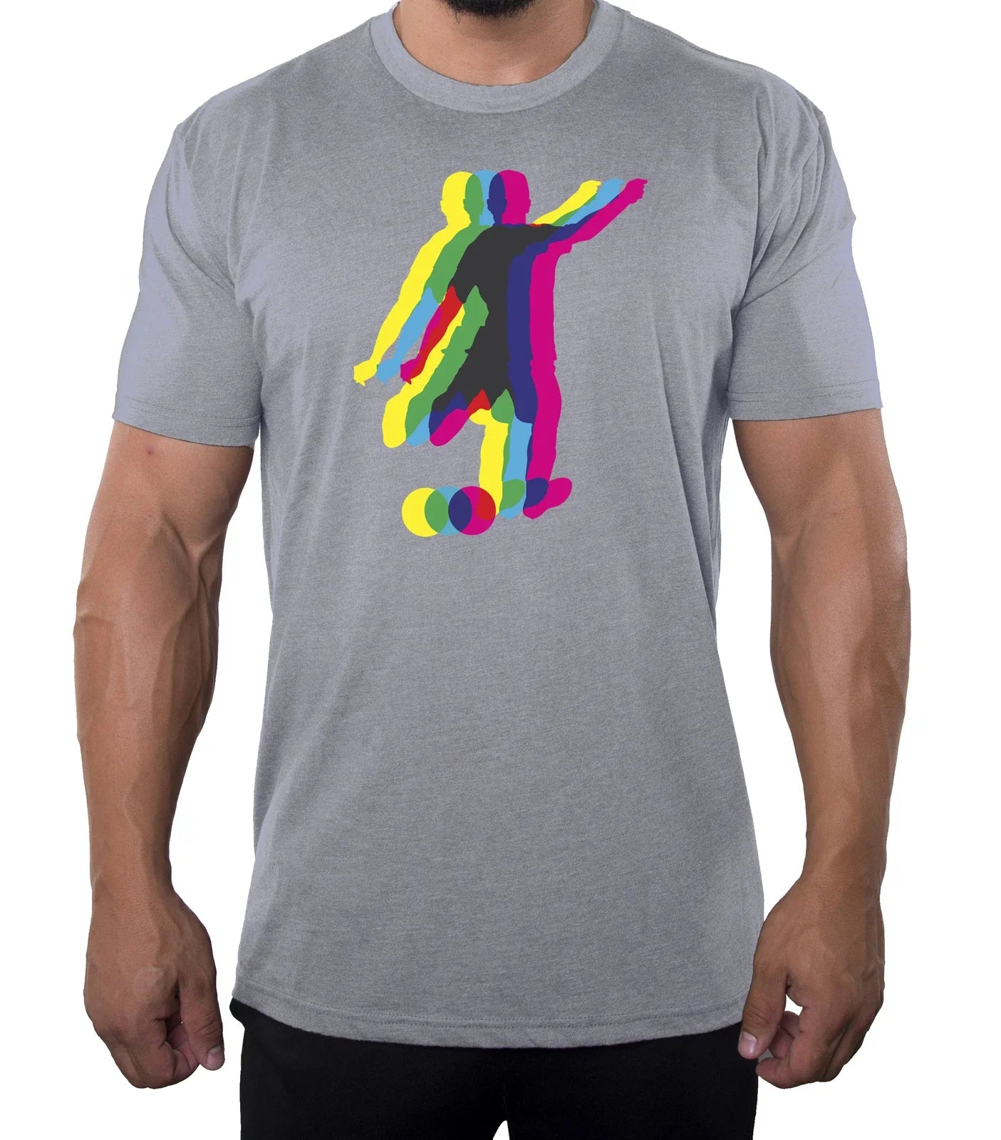 Soccer Player kicking Ball, Men's Soccer Shirt, Graphic Sports T-shirts Unisex T-shirt, Sweatshirt, Hoodie, Long Sleeve Tee - T-Shirt, Sweatshirt, Hoodie