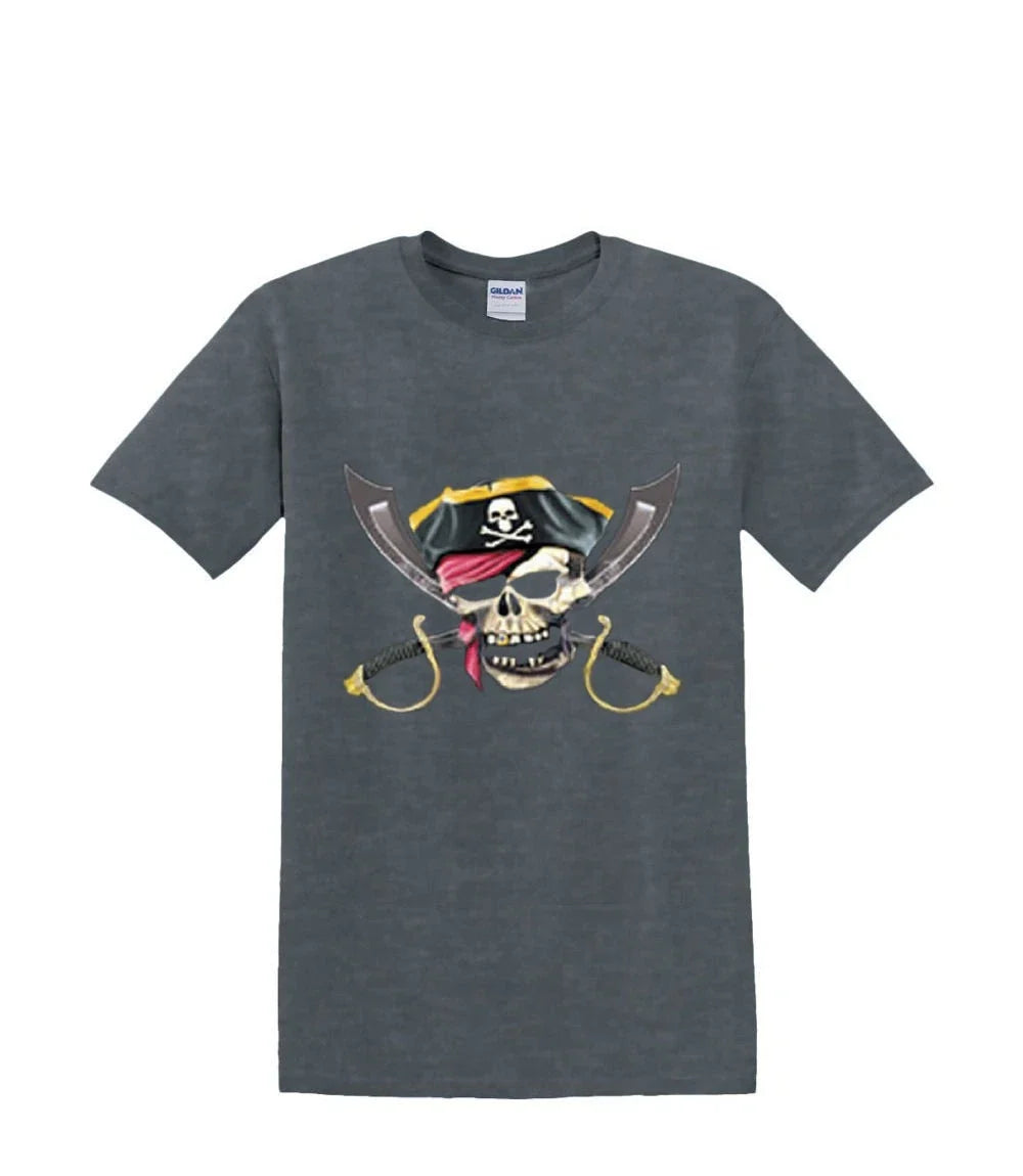 T-Shirt S to 2xl 3xl - PIRATE SKULL SWORDS fun humor adult Unisex T-shirt, Sweatshirt, Hoodie, Long Sleeve Tee - T-Shirt, Sweatshirt, Hoodie