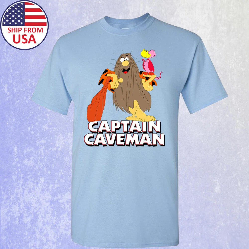 Captain Caveman Cartoon Men's Size S-5XL Unisex T-shirt, Sweatshirt, Hoodie, Long Sleeve Tee - T-Shirt, Sweatshirt, Hoodie