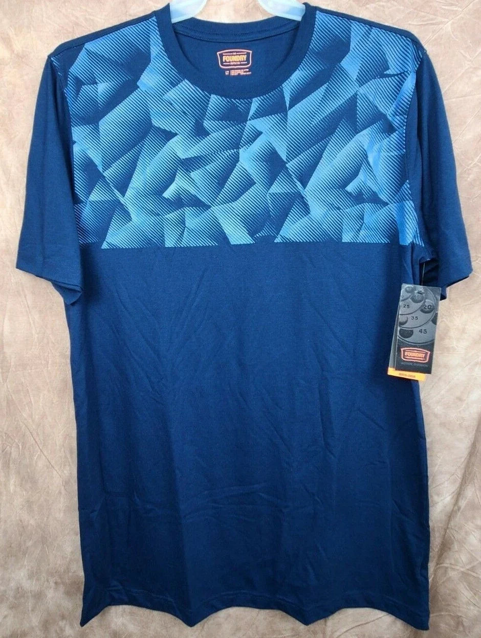 LT Foundry Blue with Slate Blue Stripes T-Shirt Men's Big & Tall Loose Fit Unisex T-shirt, Sweatshirt, Hoodie, Long Sleeve Tee - T-Shirt, Sweatshirt, Hoodie