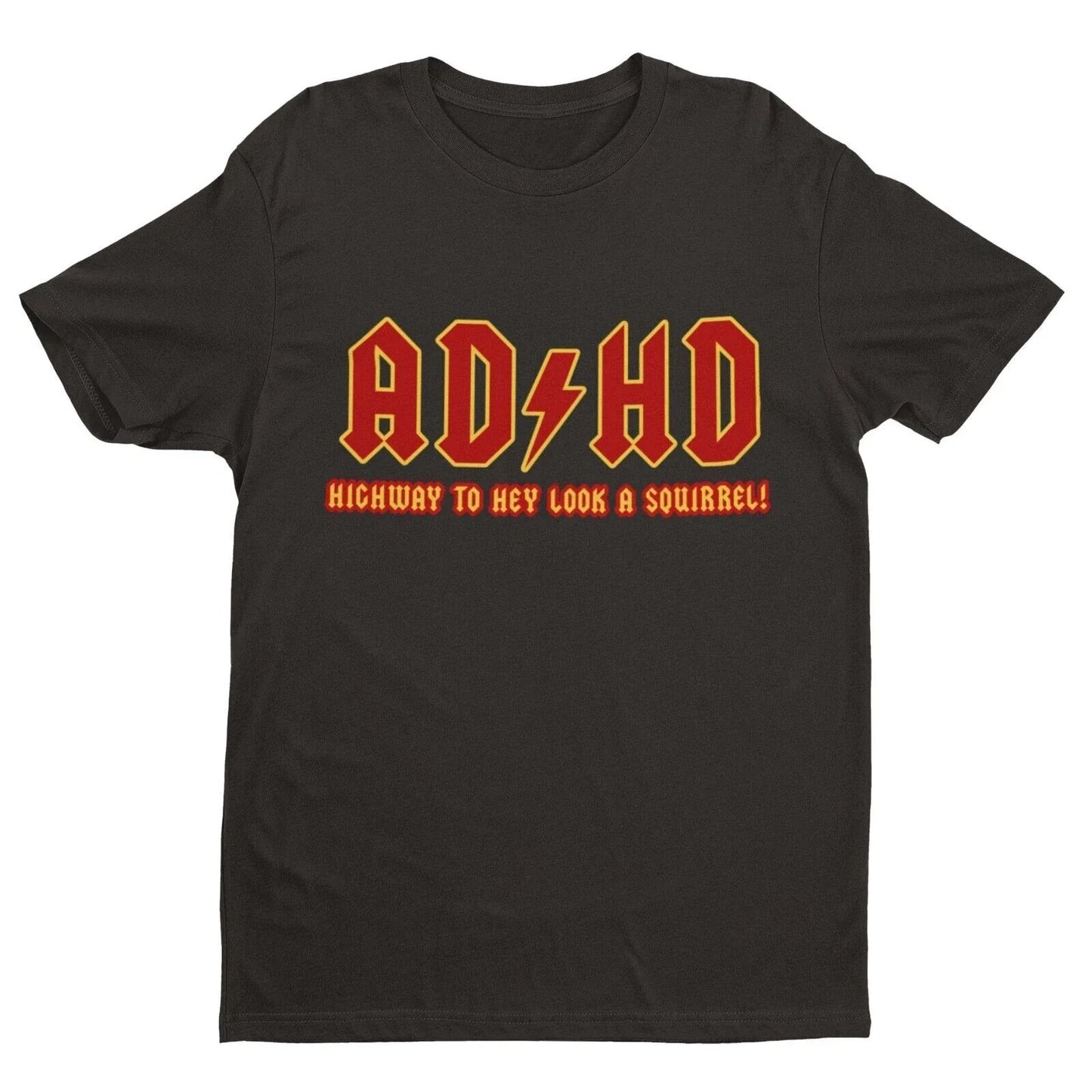 ADHD Highway To Hey Look A Squirrel Funny ADHD T-Shirt Mental Health Tee Novelty Unisex T-shirt, Sweatshirt, Hoodie, Long Sleeve Tee - T-Shirt, Sweatshirt, Hoodie