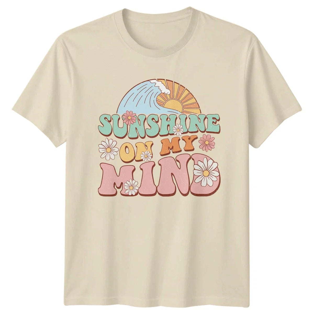 Sunshine On My Mind Womens T-Shirt Retro Beach Summer Holiday Gift For Her Unisex T-shirt, Sweatshirt, Hoodie, Long Sleeve Tee - T-Shirt, Sweatshirt, Hoodie