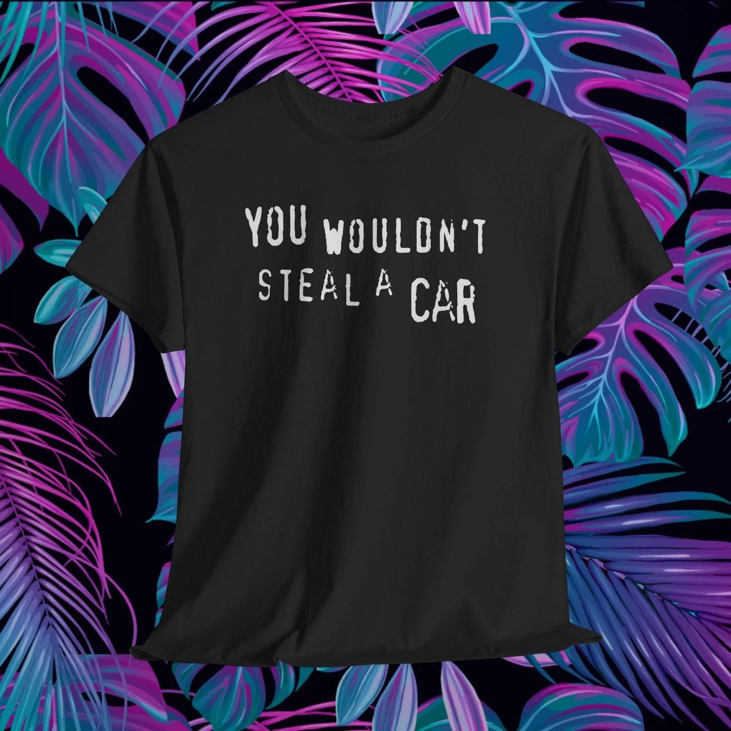 You Wouldnt Steal A Car Meme T-Shirt Funny Retro Piracy Warning Graphic Tee Unisex T-shirt, Sweatshirt, Hoodie, Long Sleeve Tee - T-Shirt, Sweatshirt, Hoodie