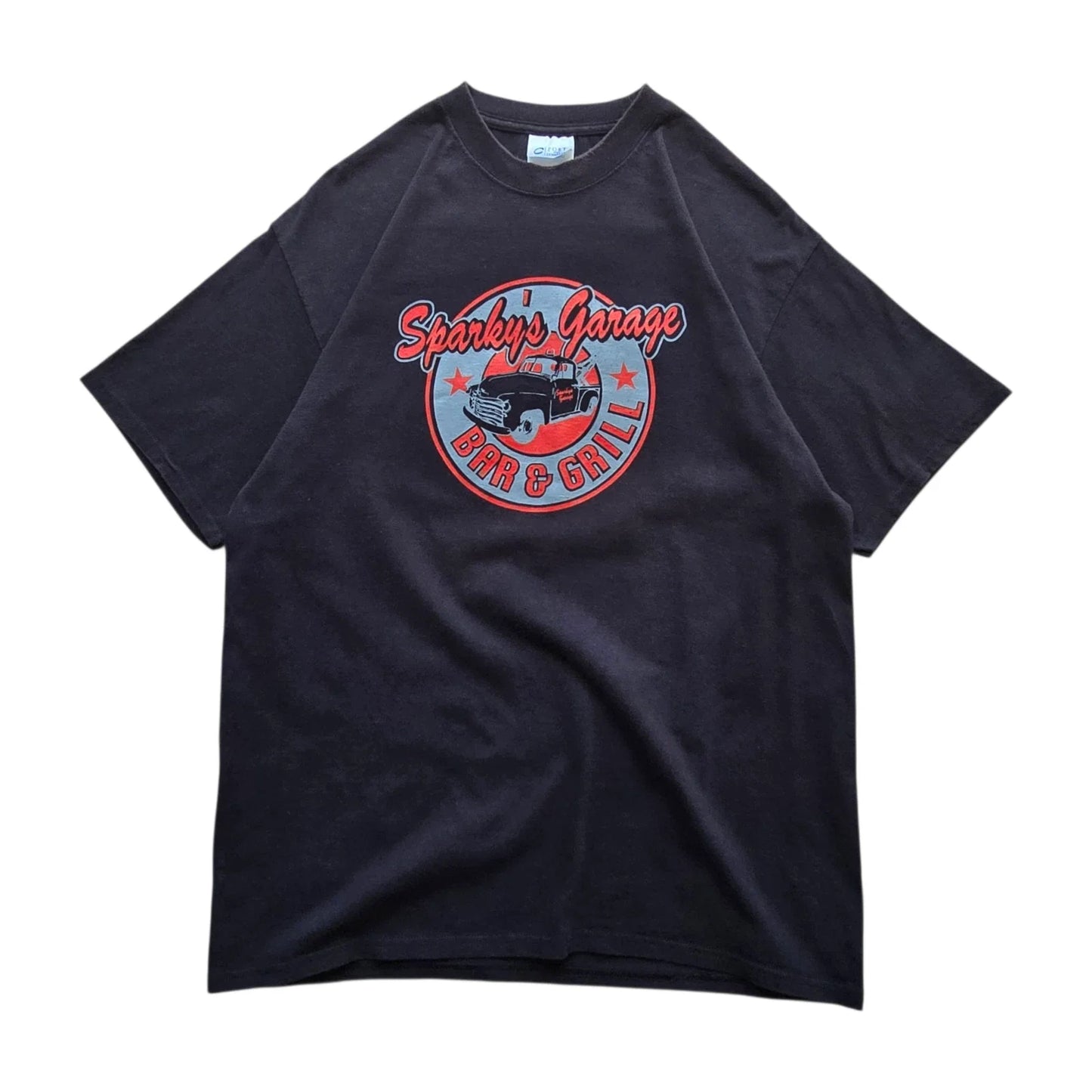 Y2K Sparky's Garage Bar & Grill Montana Tee T-Shirt Black Mens Large Unisex T-shirt, Sweatshirt, Hoodie, Long Sleeve Tee - T-Shirt, Sweatshirt, Hoodie