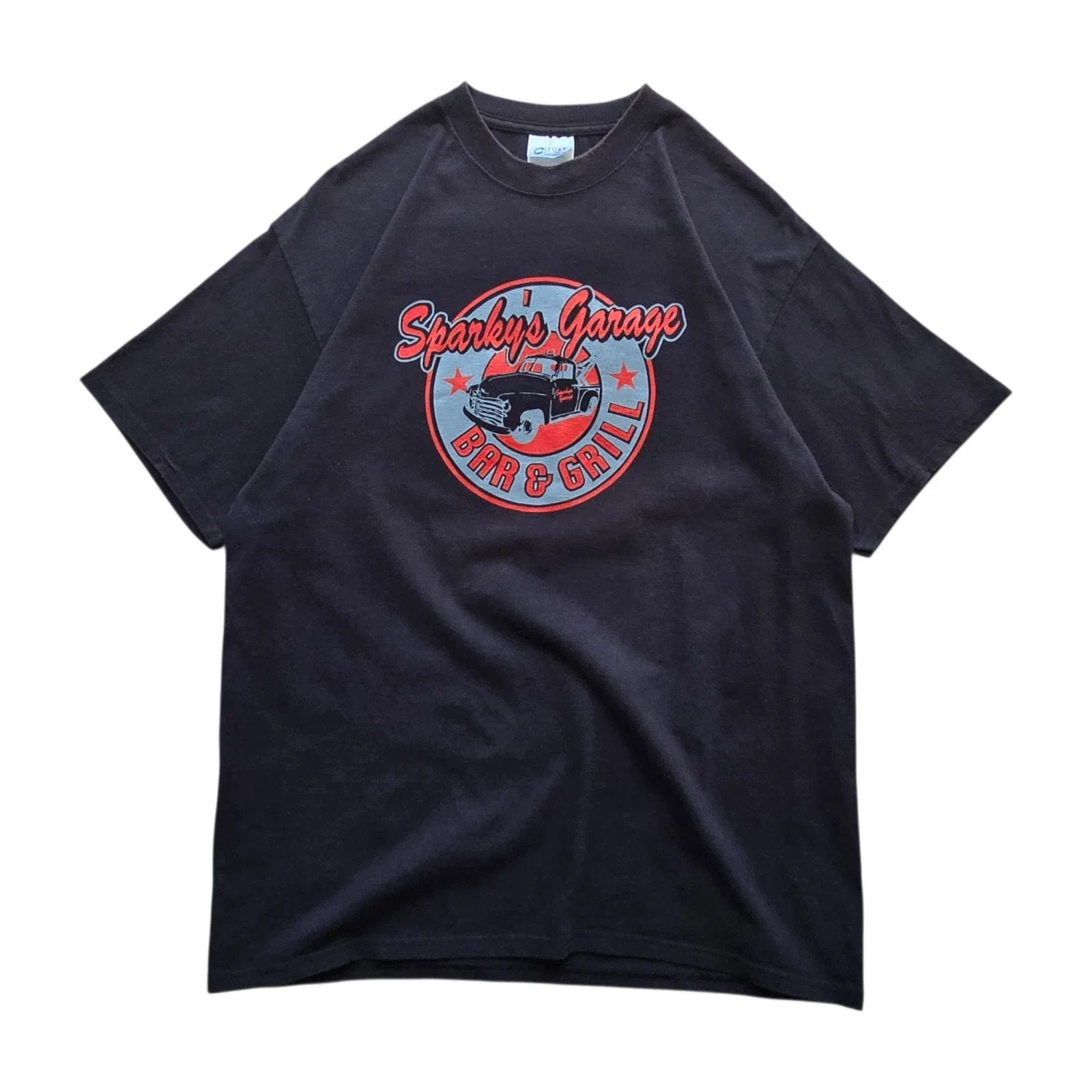 Y2K Sparky's Garage Bar & Grill Montana Tee T-Shirt Black Mens Large Unisex T-shirt, Sweatshirt, Hoodie, Long Sleeve Tee - T-Shirt, Sweatshirt, Hoodie