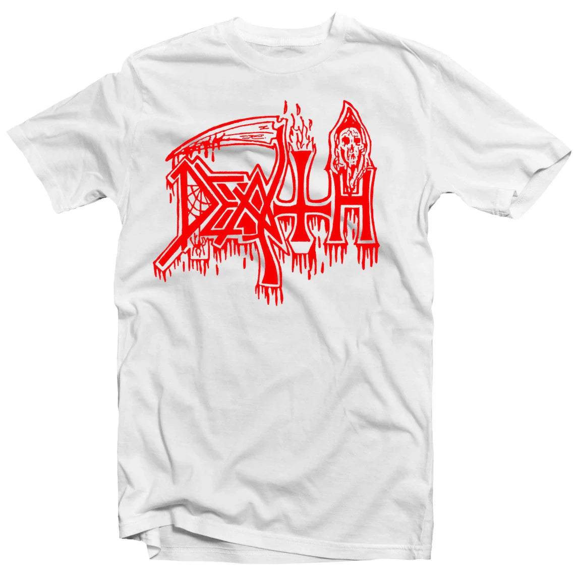 DEATH Classic Logo (Red on White) T-Shirt NEW! Relapse Records TS4159 Unisex T-shirt, Sweatshirt, Hoodie, Long Sleeve Tee - T-Shirt, Sweatshirt, Hoodie