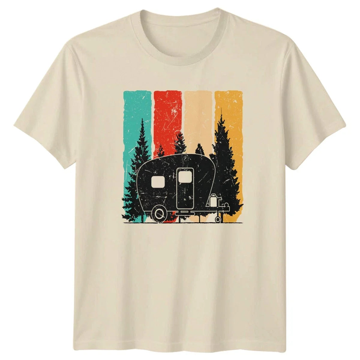 Retro Camper T-Shirt Camping Gift For Him And Her Unisex T-shirt, Sweatshirt, Hoodie, Long Sleeve Tee - T-Shirt, Sweatshirt, Hoodie