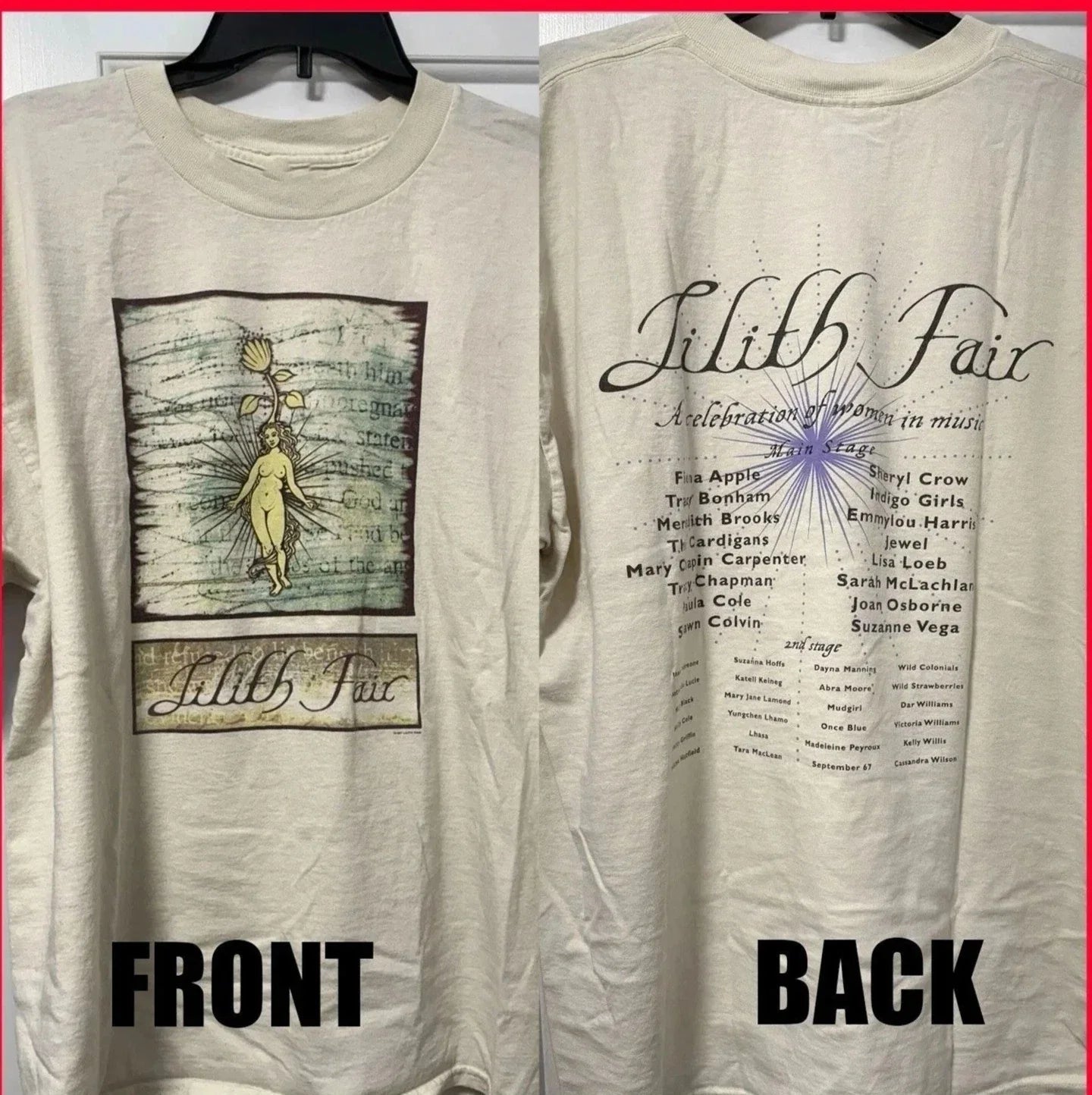 Lilith Fair 1997-1998 Reprint T-shirt All Size for fans Unisex T-shirt, Sweatshirt, Hoodie, Long Sleeve Tee - T-Shirt, Sweatshirt, Hoodie