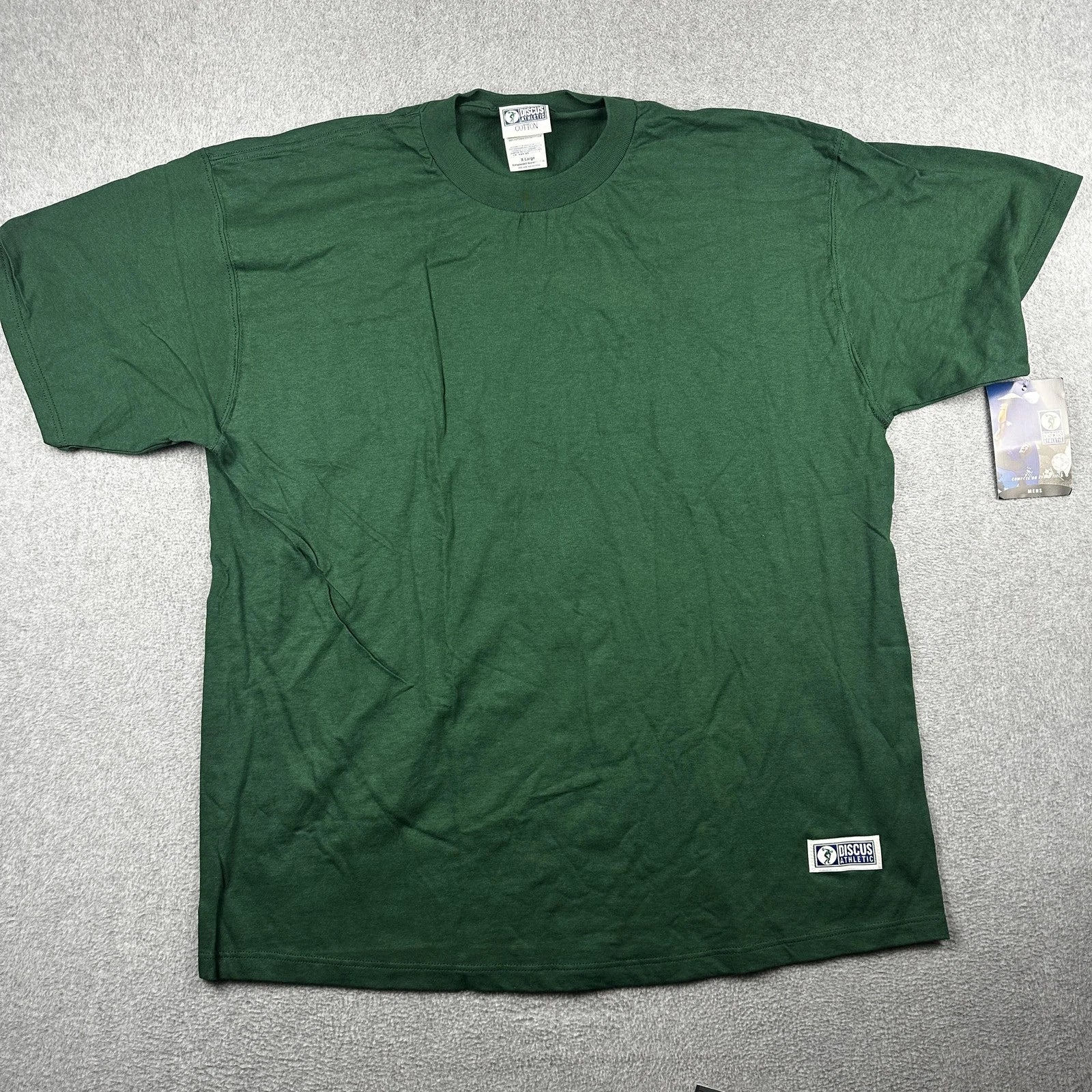 Vintage Discus Athletic Shirt Mens XL Green Cotton Crew Neck Blank Tee 90s Unisex T-shirt, Sweatshirt, Hoodie, Long Sleeve Tee - T-Shirt, Sweatshirt, Hoodie