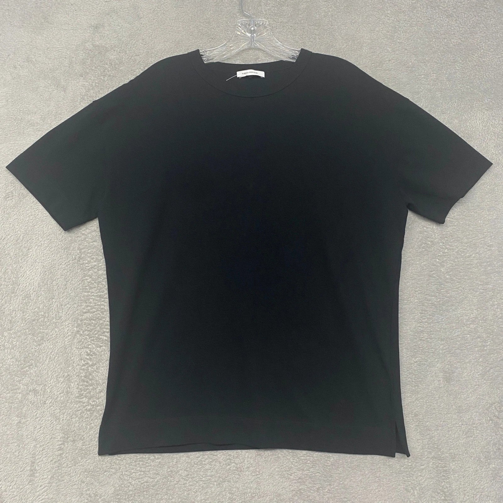 NINETY PERCENT Shirt Mens XS Black Organic Cotton Crew Neck Short Sleeve T-Shirt Unisex T-shirt, Sweatshirt, Hoodie, Long Sleeve Tee - T-Shirt, Sweatshirt, Hoodie