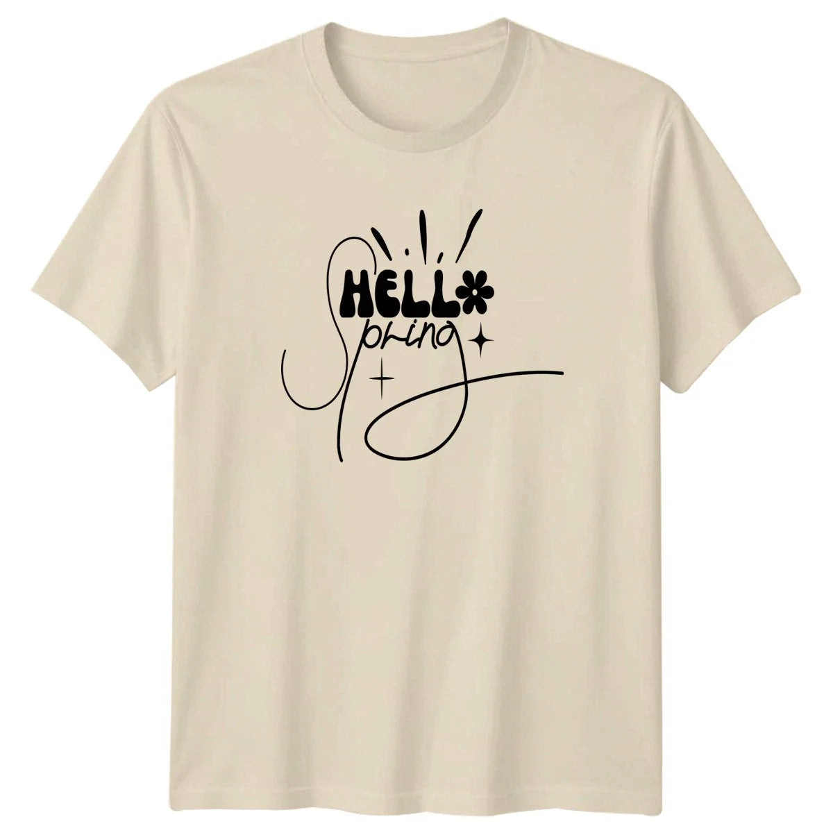Hello Spring Womens T-Shirt Boho Groovy Spring Season Mothers Day Gift For Her Unisex T-shirt, Sweatshirt, Hoodie, Long Sleeve Tee - T-Shirt, Sweatshirt, Hoodie