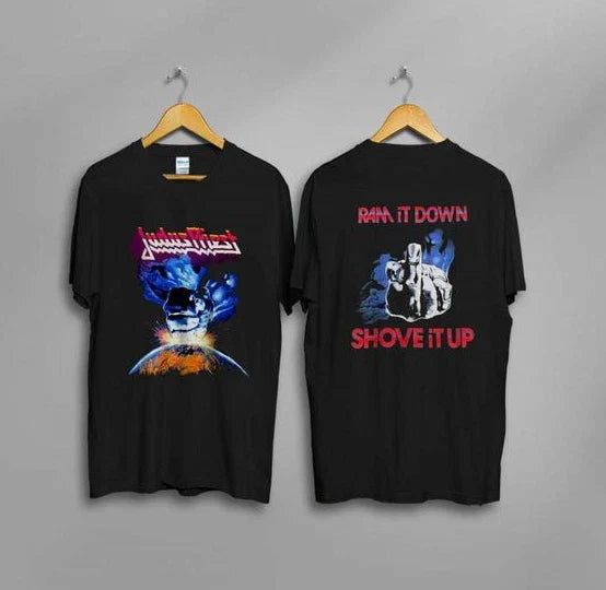 Vintage T-shirt 1980s Judas Priest Ram It Down Shove It Up Unisex T-shirt, Sweatshirt, Hoodie, Long Sleeve Tee - T-Shirt, Sweatshirt, Hoodie