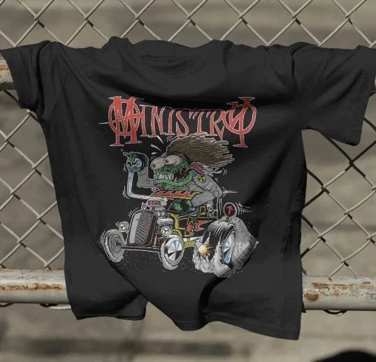 MINISTRY HOT ROD T SHIRT Unisex T-shirt, Sweatshirt, Hoodie, Long Sleeve Tee - T-Shirt, Sweatshirt, Hoodie