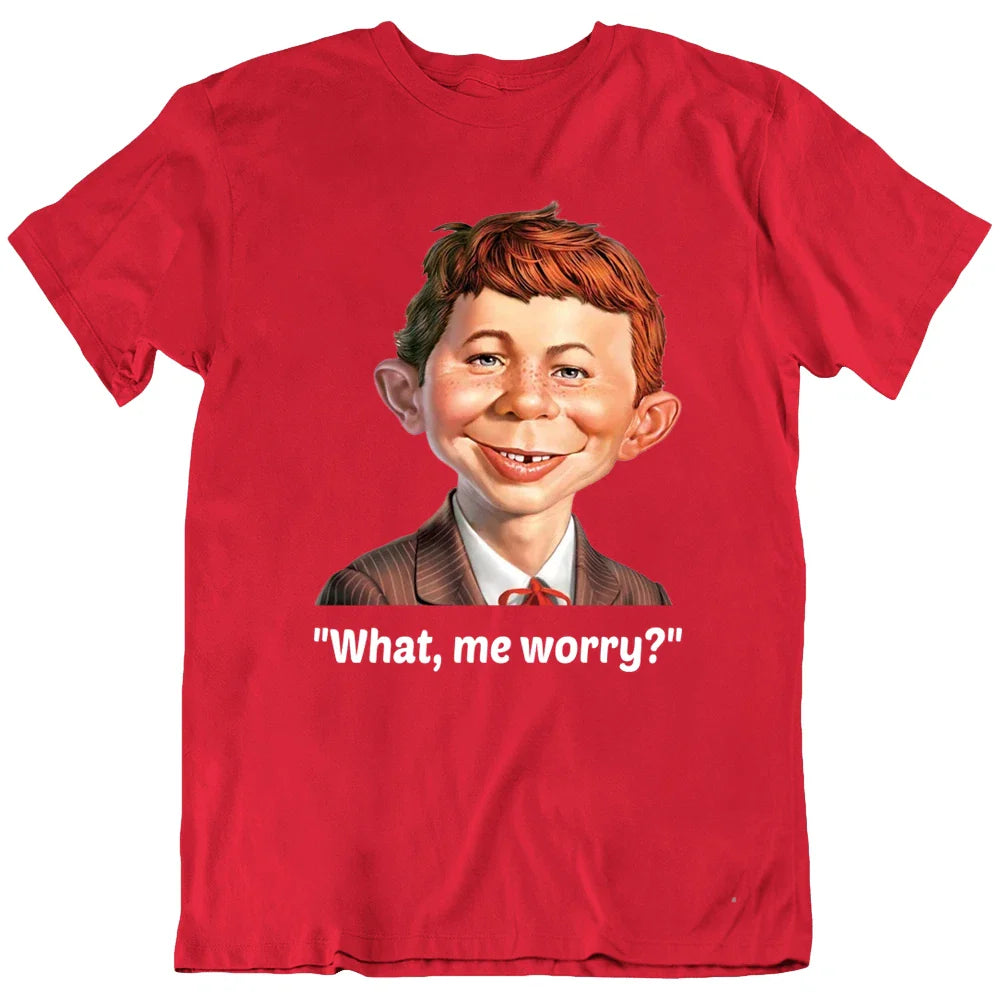 What Me Worry? Alfred E. Neuman Funny T Shirt Tee Gift New Unisex T-shirt, Sweatshirt, Hoodie, Long Sleeve Tee - T-Shirt, Sweatshirt, Hoodie