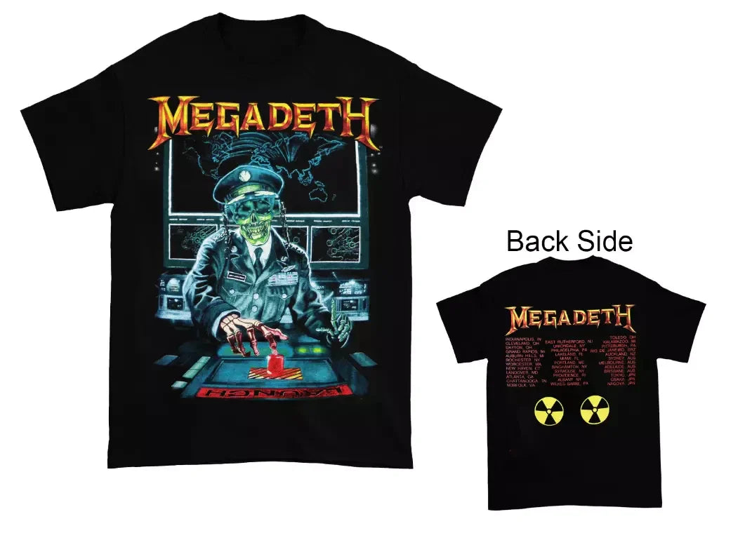 1990 Megadeth Rust in Peace Tour Black T-Shirt Double Side Tee Unisex T-shirt, Sweatshirt, Hoodie, Long Sleeve Tee - T-Shirt, Sweatshirt, Hoodie