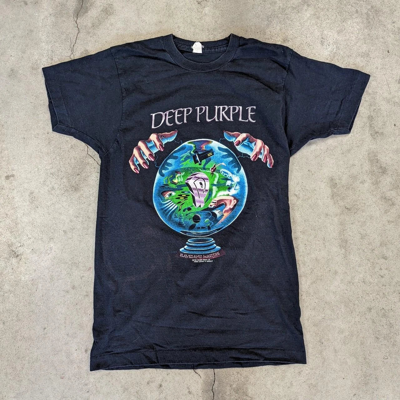 Deep Purple slaves and masters 1990 vintage rock band tour shirt Unisex T-shirt, Sweatshirt, Hoodie, Long Sleeve Tee - T-Shirt, Sweatshirt, Hoodie
