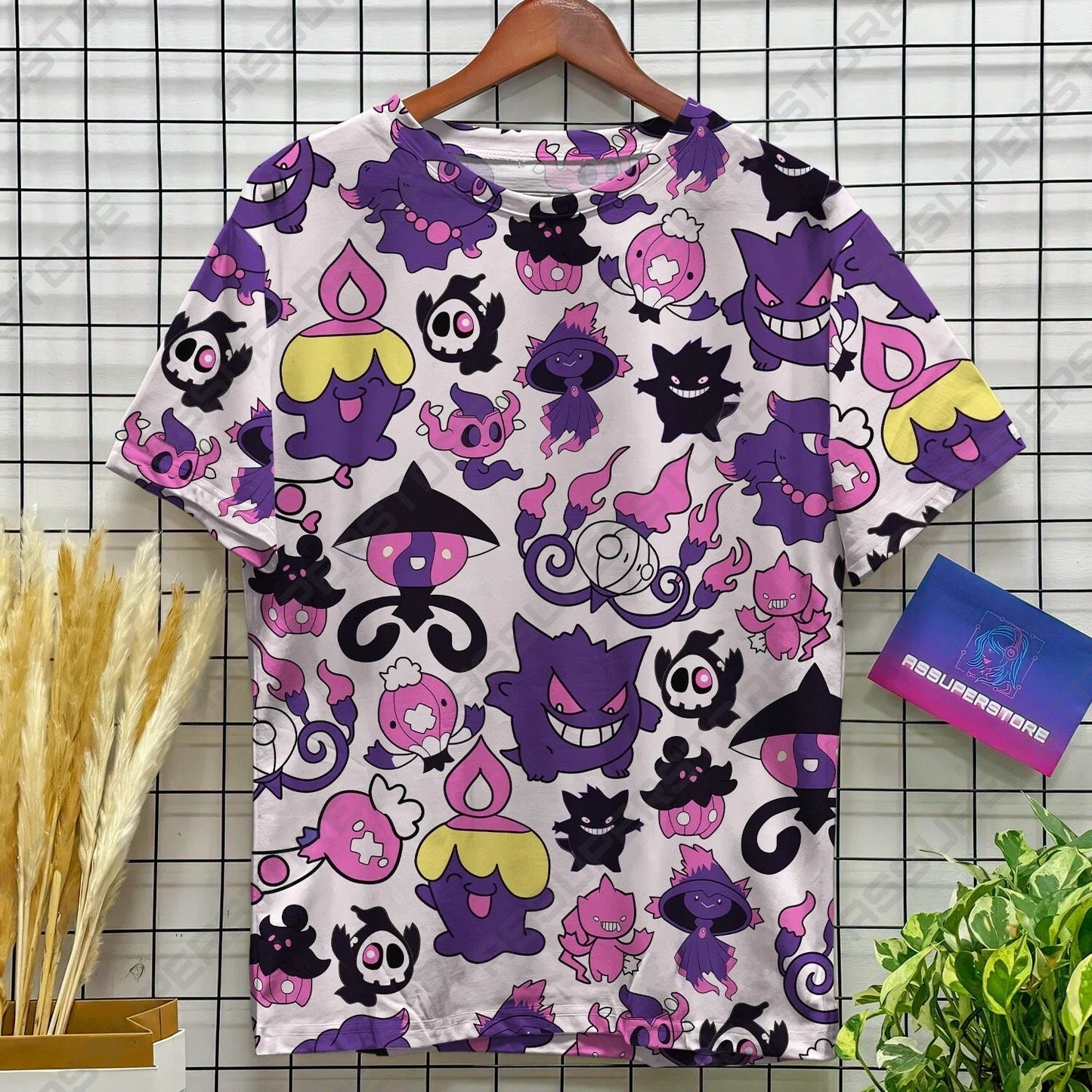 Gengar Pumpkaboo Kawaii Design Tshirt Gengar Chandelure Colorfull Funny Tshirt M Unisex T-shirt, Sweatshirt, Hoodie, Long Sleeve Tee - T-Shirt, Sweatshirt, Hoodie
