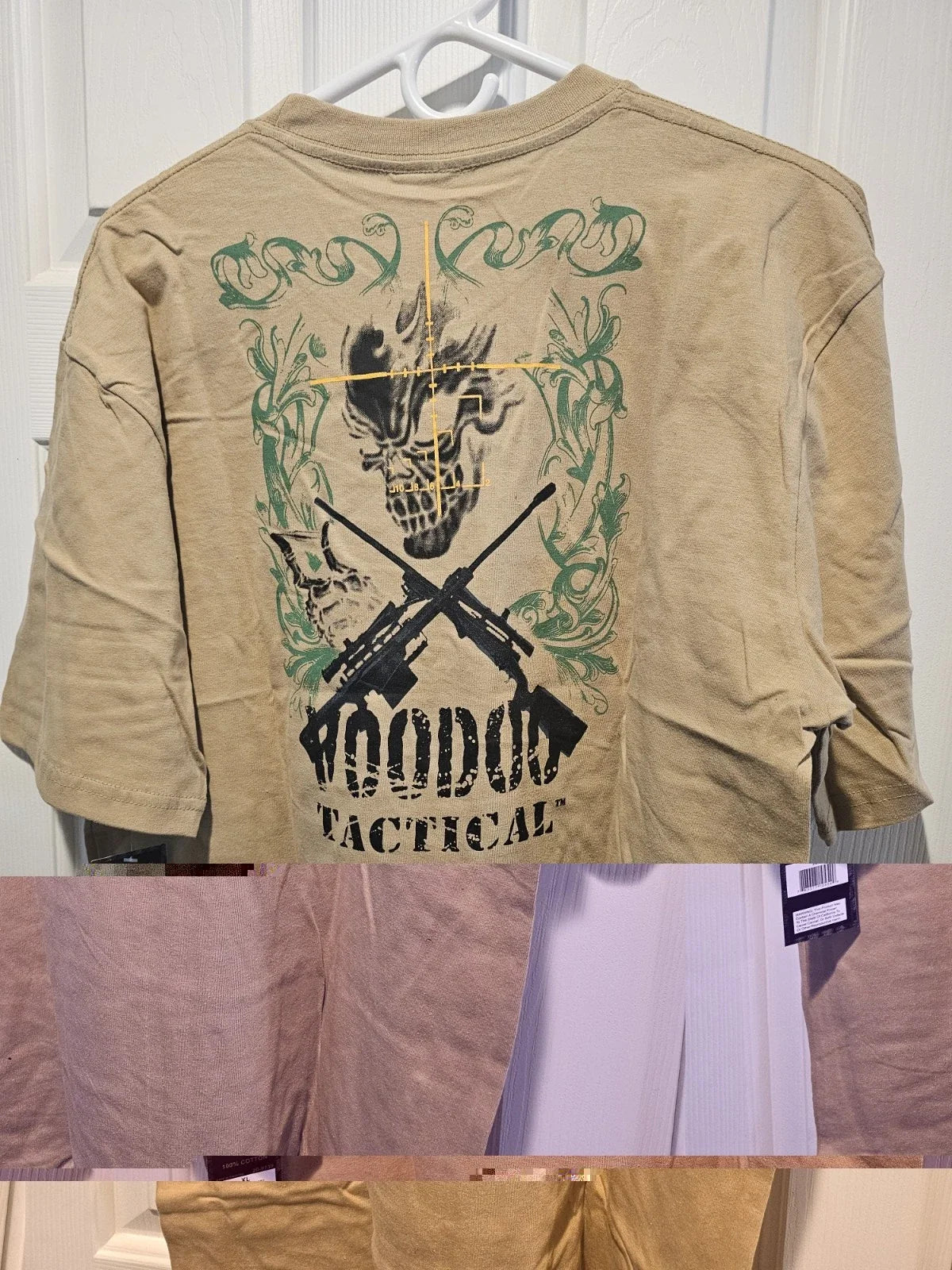 Voodoo Tactical T-Shirt Mens XL  Sand  Crossed Rifles Cotton Unisex T-shirt, Sweatshirt, Hoodie, Long Sleeve Tee - T-Shirt, Sweatshirt, Hoodie