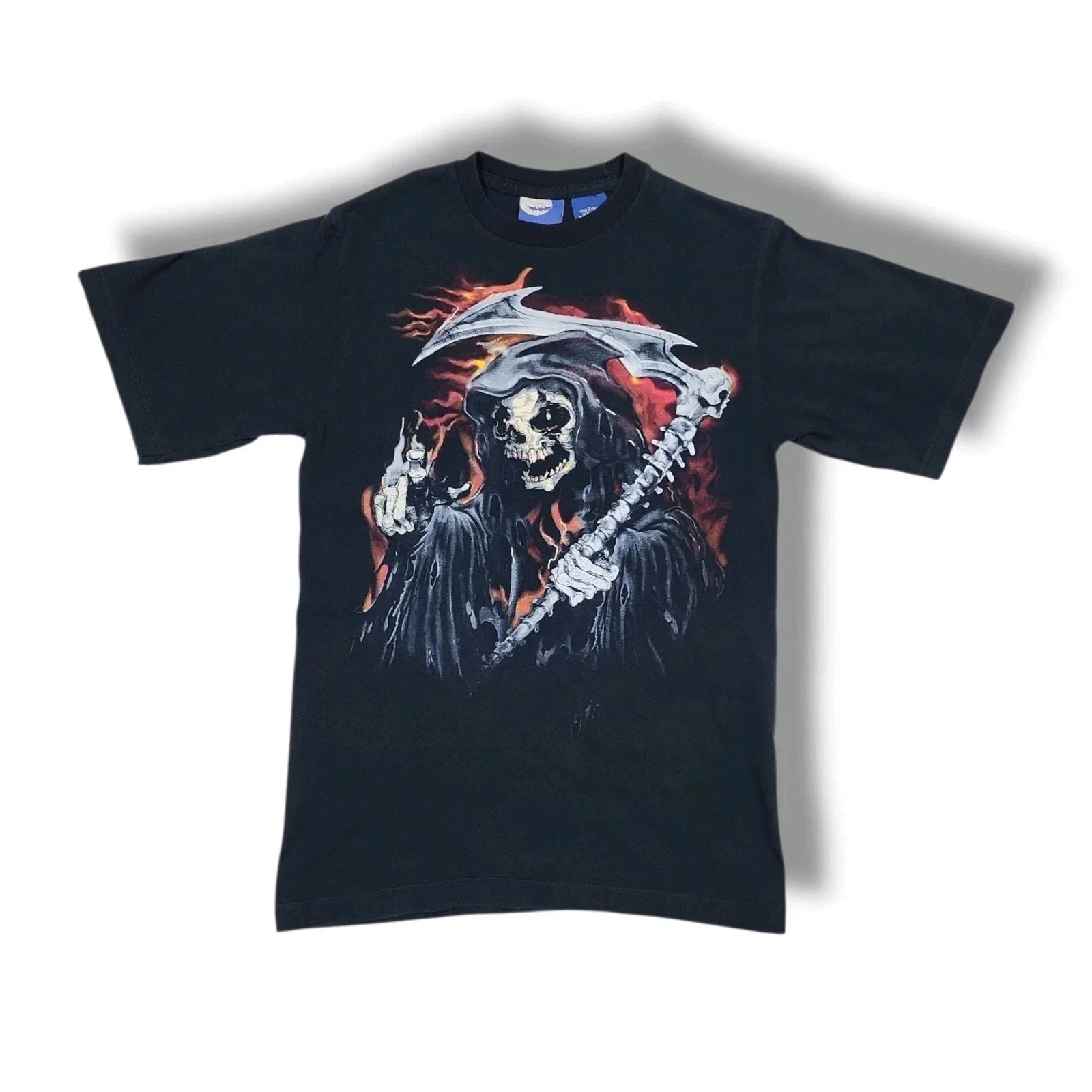 Vintage Greensource Grim Reaper Skull Black T-Shirt Crewneck Size Small Unisex T-shirt, Sweatshirt, Hoodie, Long Sleeve Tee - T-Shirt, Sweatshirt, Hoodie