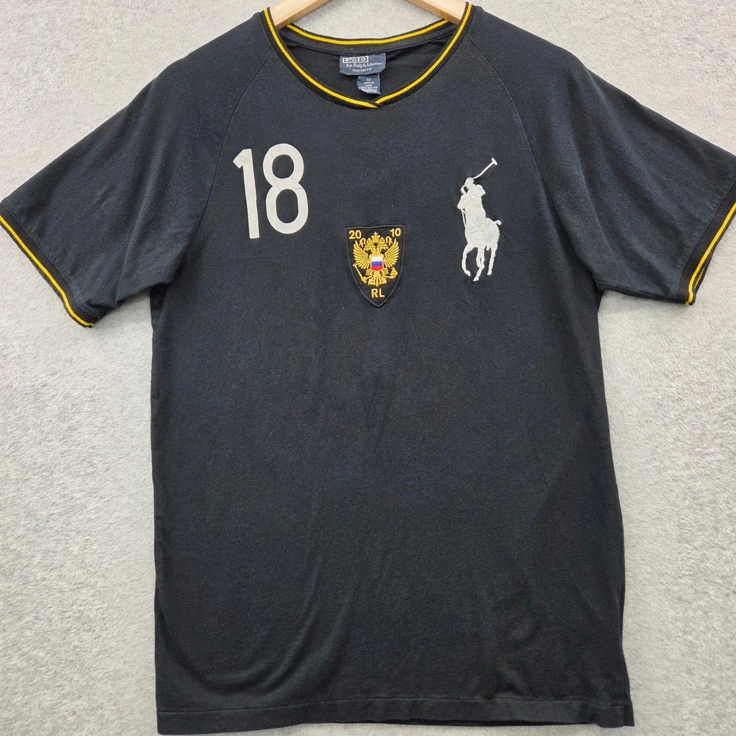 POLO RALPH LAUREN Big Pony Custom Fit RUSSIA 18 2010 World Cup Shirt Mens Medium Unisex T-shirt, Sweatshirt, Hoodie, Long Sleeve Tee - T-Shirt, Sweatshirt, Hoodie