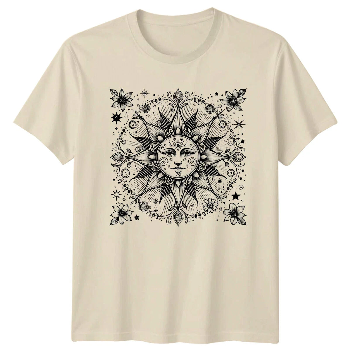 Celestial Sun Face Magic T-Shirt Spiritual Boho Graphic Tee Unisex T-shirt, Sweatshirt, Hoodie, Long Sleeve Tee - T-Shirt, Sweatshirt, Hoodie