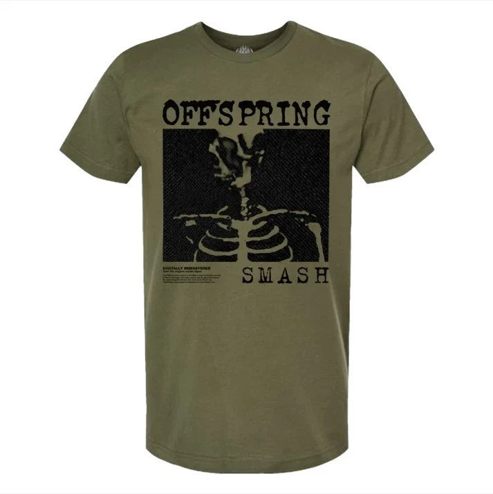 The Offspring Smash M, L, XL, 2XL Military Green T-Shirt Unisex T-shirt, Sweatshirt, Hoodie, Long Sleeve Tee - T-Shirt, Sweatshirt, Hoodie