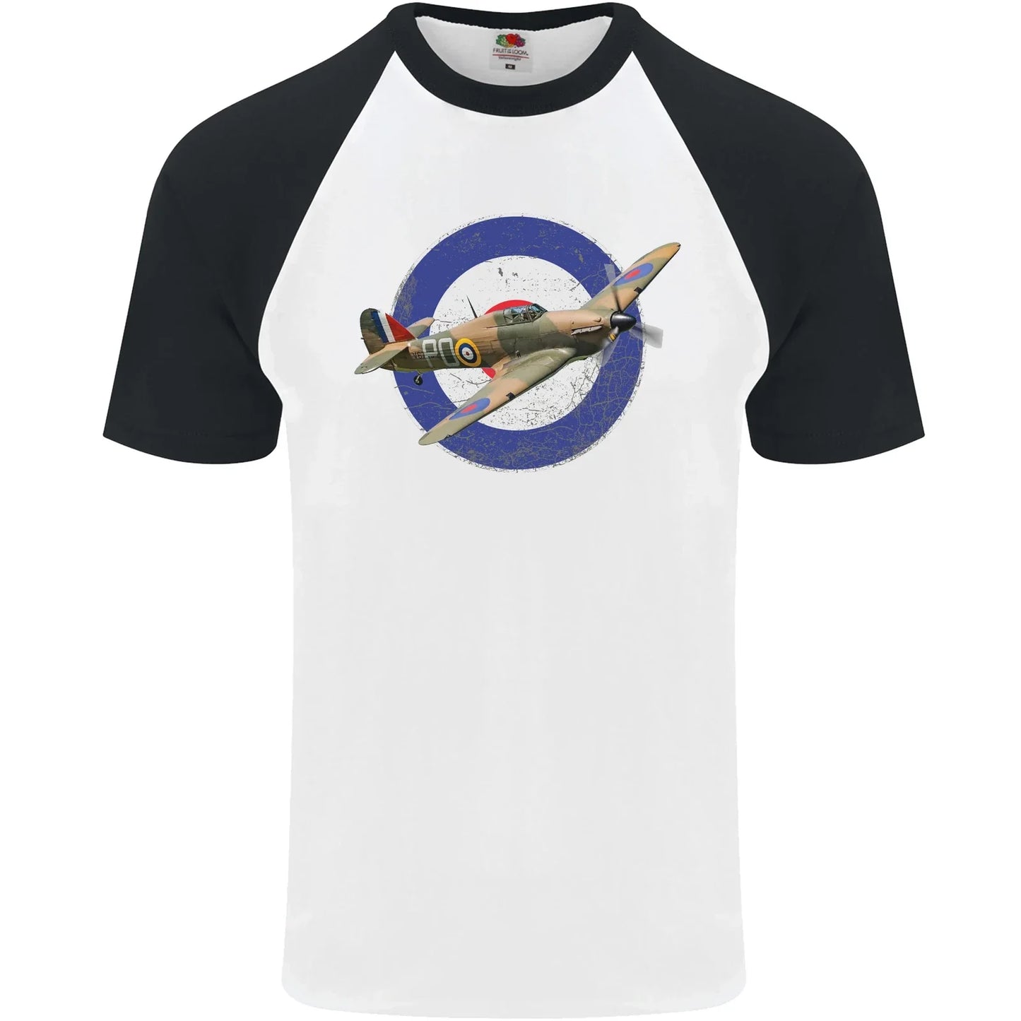 Hawker Hurricane With RAF Ensign Mens S/S Baseball T-Shirt Unisex T-shirt, Sweatshirt, Hoodie, Long Sleeve Tee - T-Shirt, Sweatshirt, Hoodie