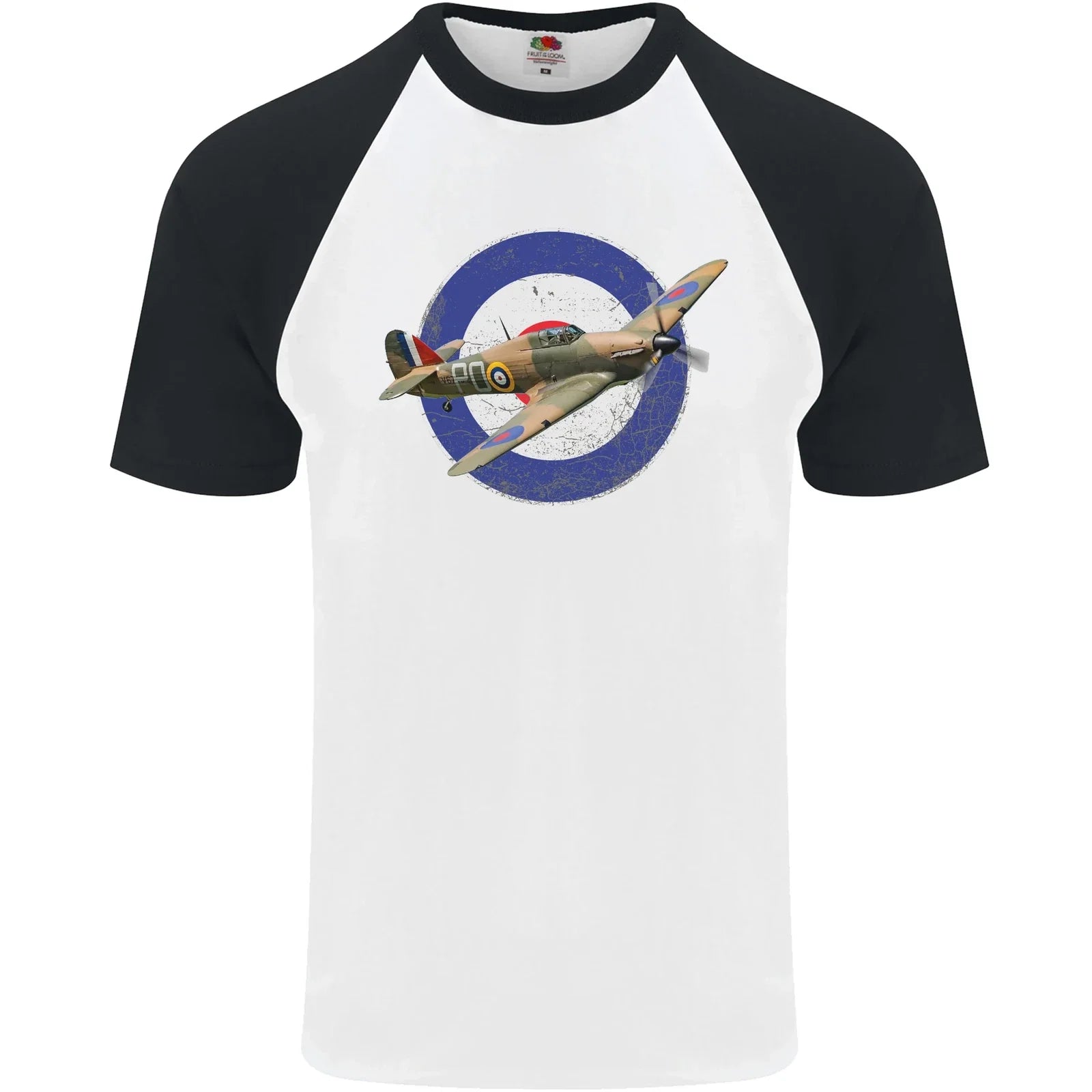 Hawker Hurricane With RAF Ensign Mens S/S Baseball T-Shirt Unisex T-shirt, Sweatshirt, Hoodie, Long Sleeve Tee - T-Shirt, Sweatshirt, Hoodie