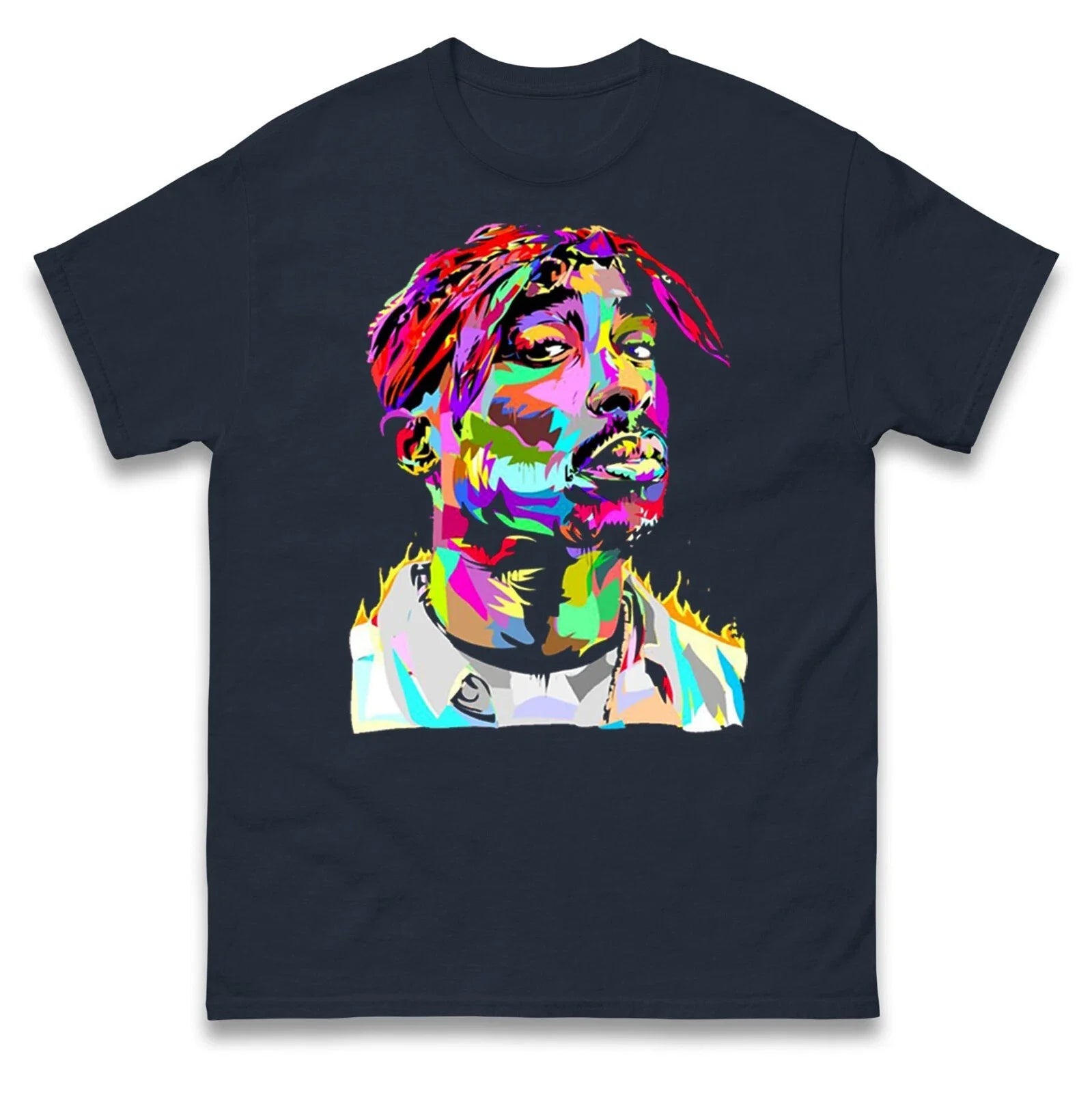 Tupac Shakur Colourful Art T Shirt Unisex T-shirt, Sweatshirt, Hoodie, Long Sleeve Tee - T-Shirt, Sweatshirt, Hoodie