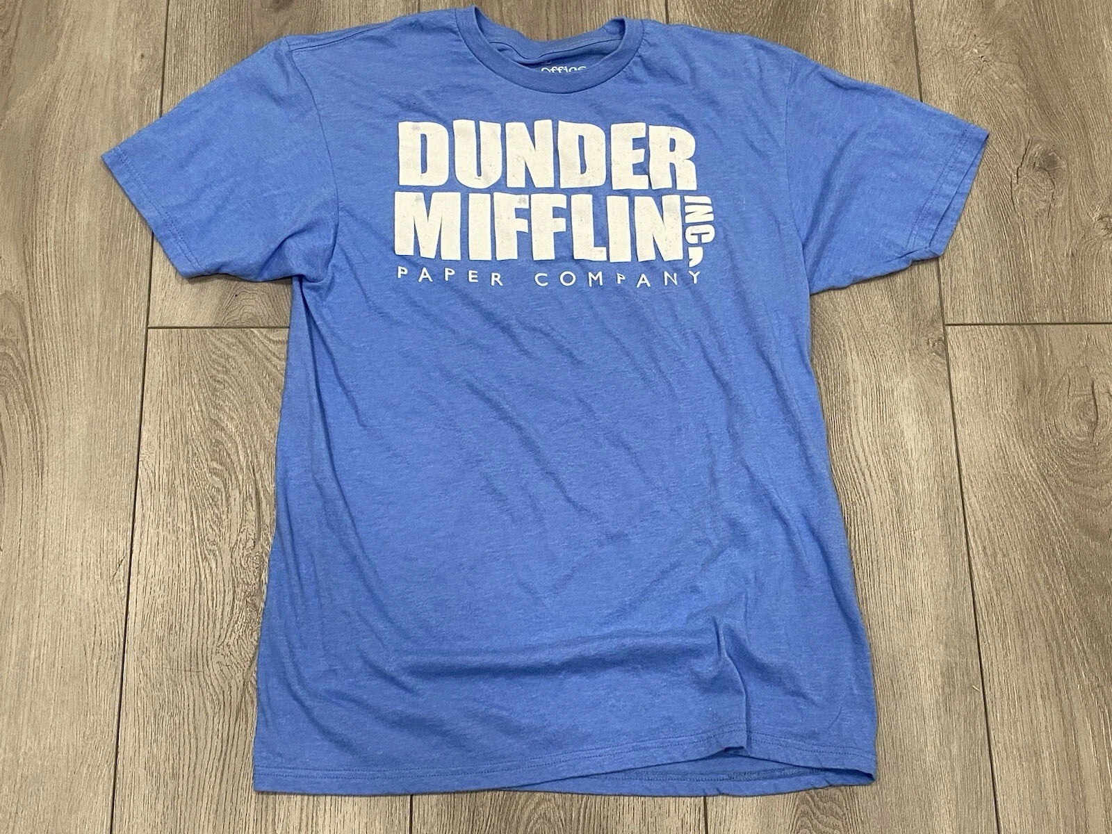 The Office Dunder Mifflin Paper Co Steve Carell Mens Large Blue Comedy TV Show Unisex T-shirt, Sweatshirt, Hoodie, Long Sleeve Tee - T-Shirt, Sweatshirt, Hoodie