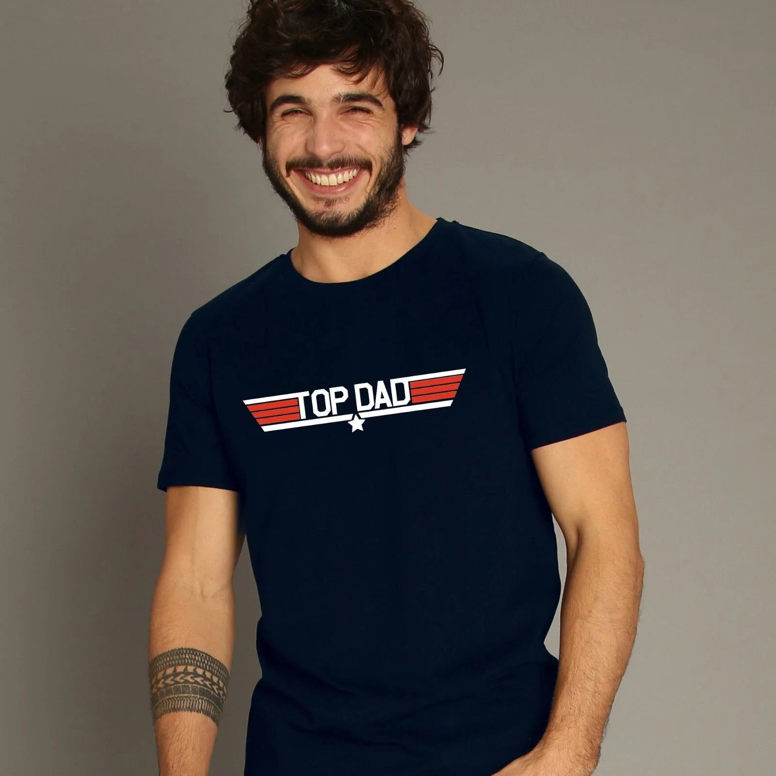 T-Shirt Man short Sleeve Top Dad Color Navy Blue Unisex T-shirt, Sweatshirt, Hoodie, Long Sleeve Tee - T-Shirt, Sweatshirt, Hoodie