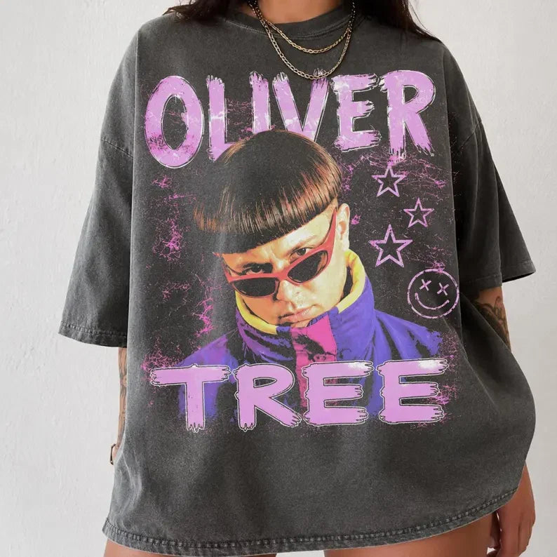Oliver Tree Shirt Retro Y2K Graphic Tee Vintage Music Fan Alternative Shirt Unisex T-shirt, Sweatshirt, Hoodie, Long Sleeve Tee - T-Shirt, Sweatshirt, Hoodie
