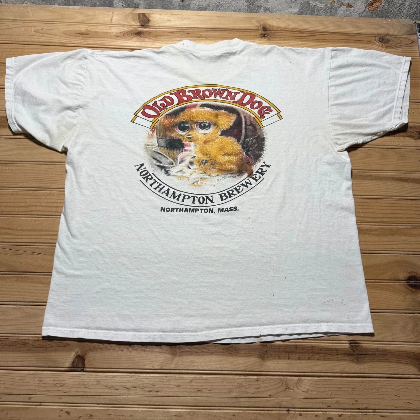 Vintage 90s Lee Northampton Brewery Old Brown Dog Massachusetts T-Shirt USA 2XL Unisex T-shirt, Sweatshirt, Hoodie, Long Sleeve Tee - T-Shirt, Sweatshirt, Hoodie