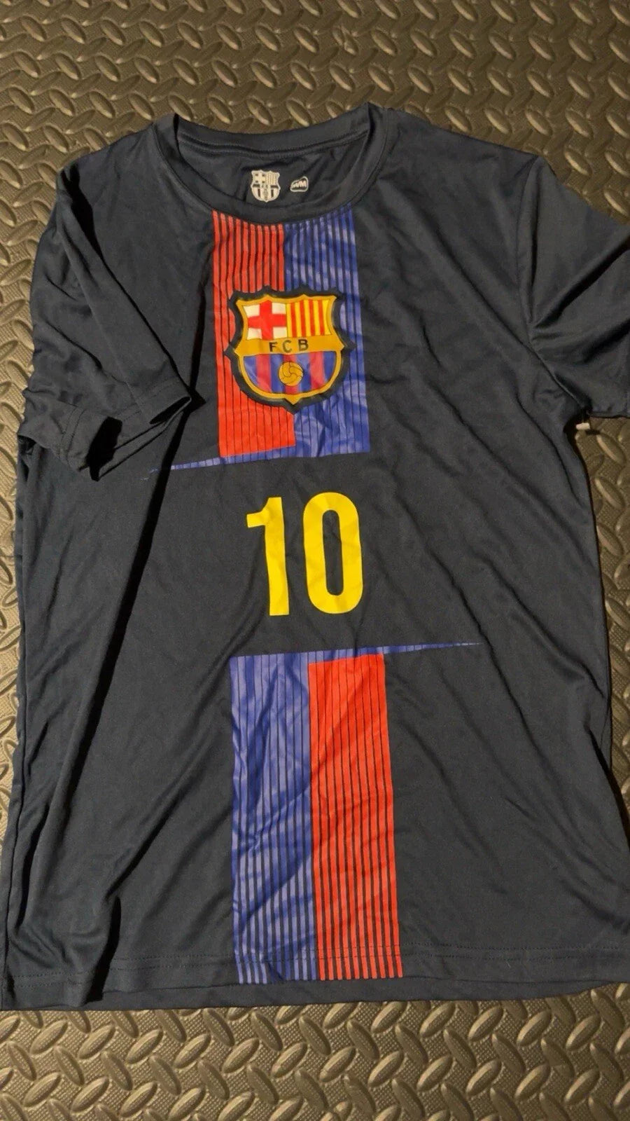 FCB SOCCER Short Sleeve neck T-SHIRT Mens Size m Number 10 Unisex T-shirt, Sweatshirt, Hoodie, Long Sleeve Tee - T-Shirt, Sweatshirt, Hoodie