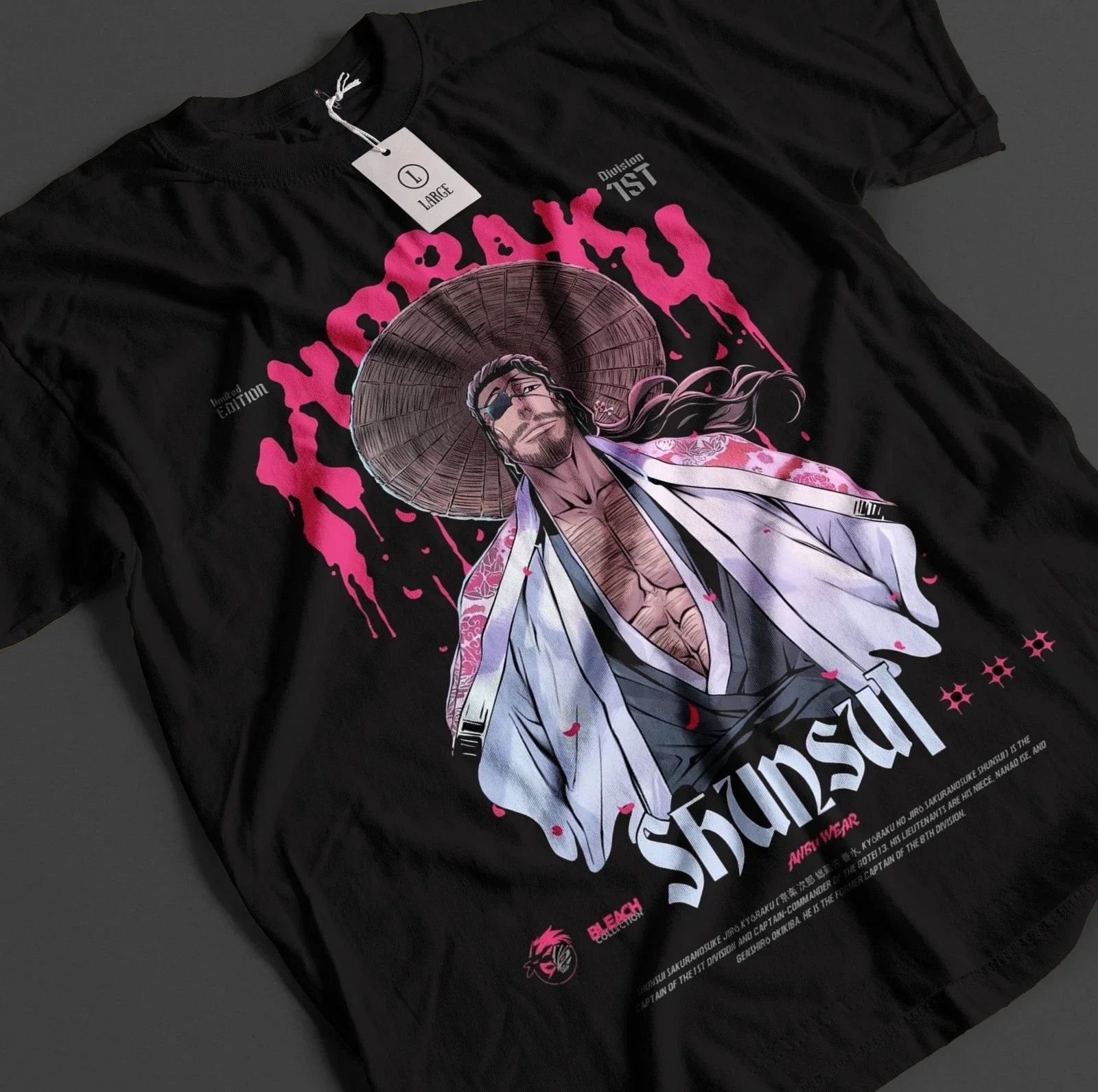 Bleach Anime Shirt Kyoraku Shunsui T-Shirt Ichigo Bankai Top Zaraki Unisex Tee Unisex T-shirt, Sweatshirt, Hoodie, Long Sleeve Tee - T-Shirt, Sweatshirt, Hoodie