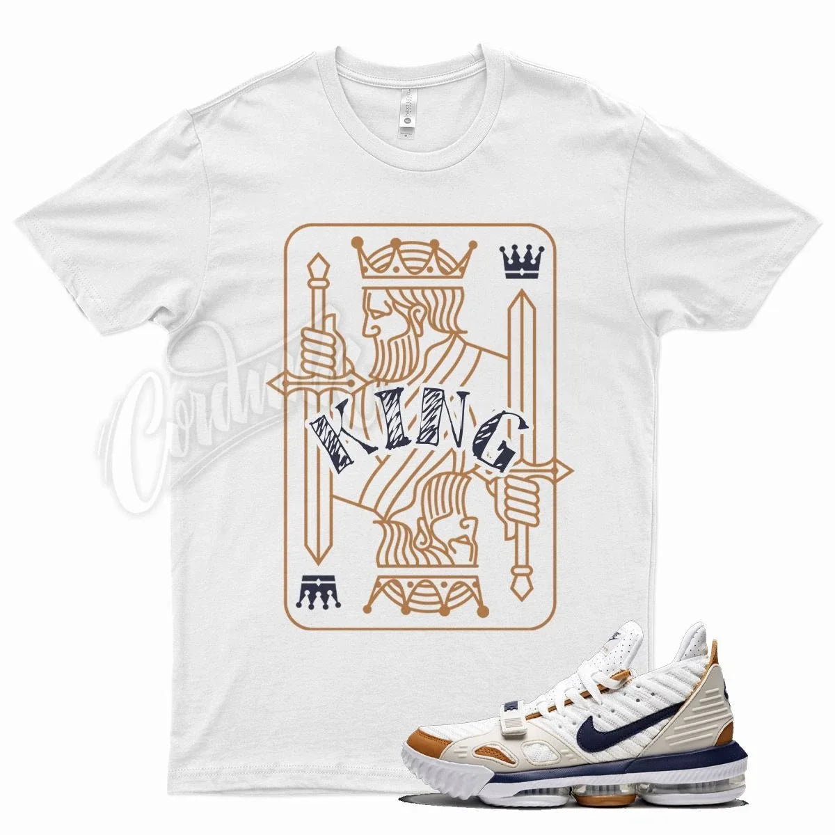 White KING T Shirt for N Lebron 16 Medicine Ball Midnight Navy Ginger Unisex T-shirt, Sweatshirt, Hoodie, Long Sleeve Tee - T-Shirt, Sweatshirt, Hoodie