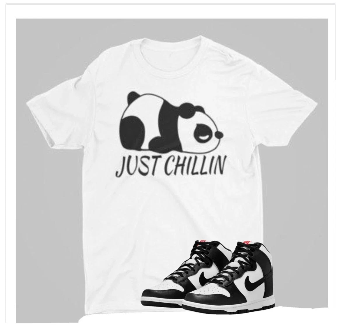 Shirt to match Low High top Panda Dunk - Just Chillin Lazy Panda Tshirt Unisex T-shirt, Sweatshirt, Hoodie, Long Sleeve Tee - T-Shirt, Sweatshirt, Hoodie