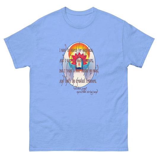 "October Song" Incredible String Band Fan Art T-shirt Meditation Enlightenment Unisex T-shirt, Sweatshirt, Hoodie, Long Sleeve Tee - T-Shirt, Sweatshirt, Hoodie