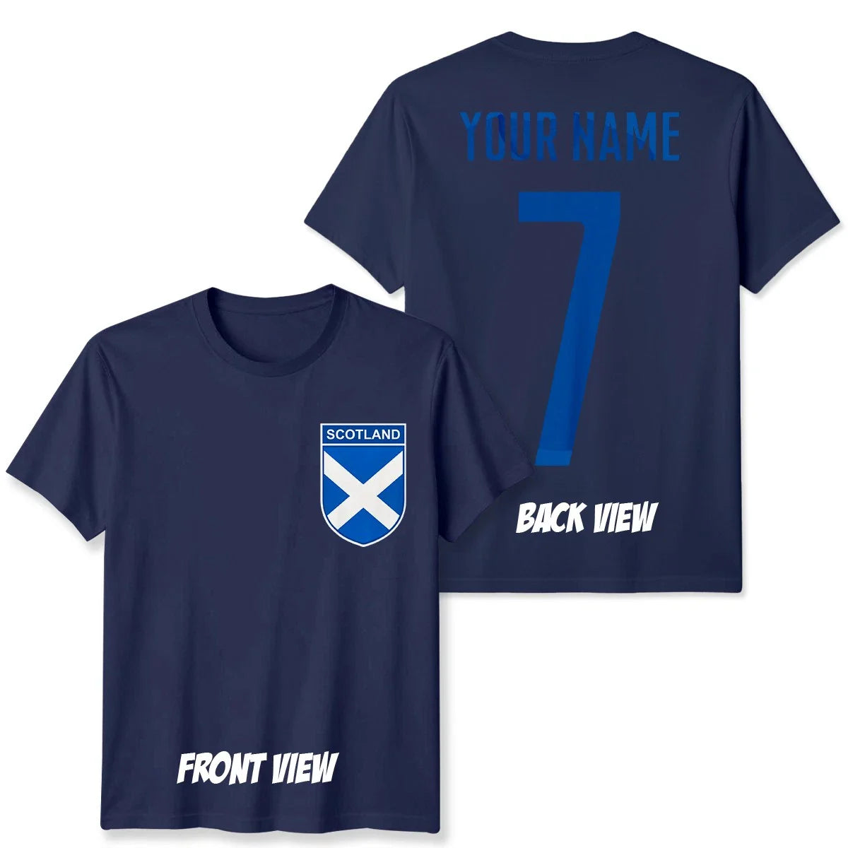 Personalised Scotland Football Unisex Kids T-Shirt Name Number Tee #WC Unisex T-shirt, Sweatshirt, Hoodie, Long Sleeve Tee - T-Shirt, Sweatshirt, Hoodie