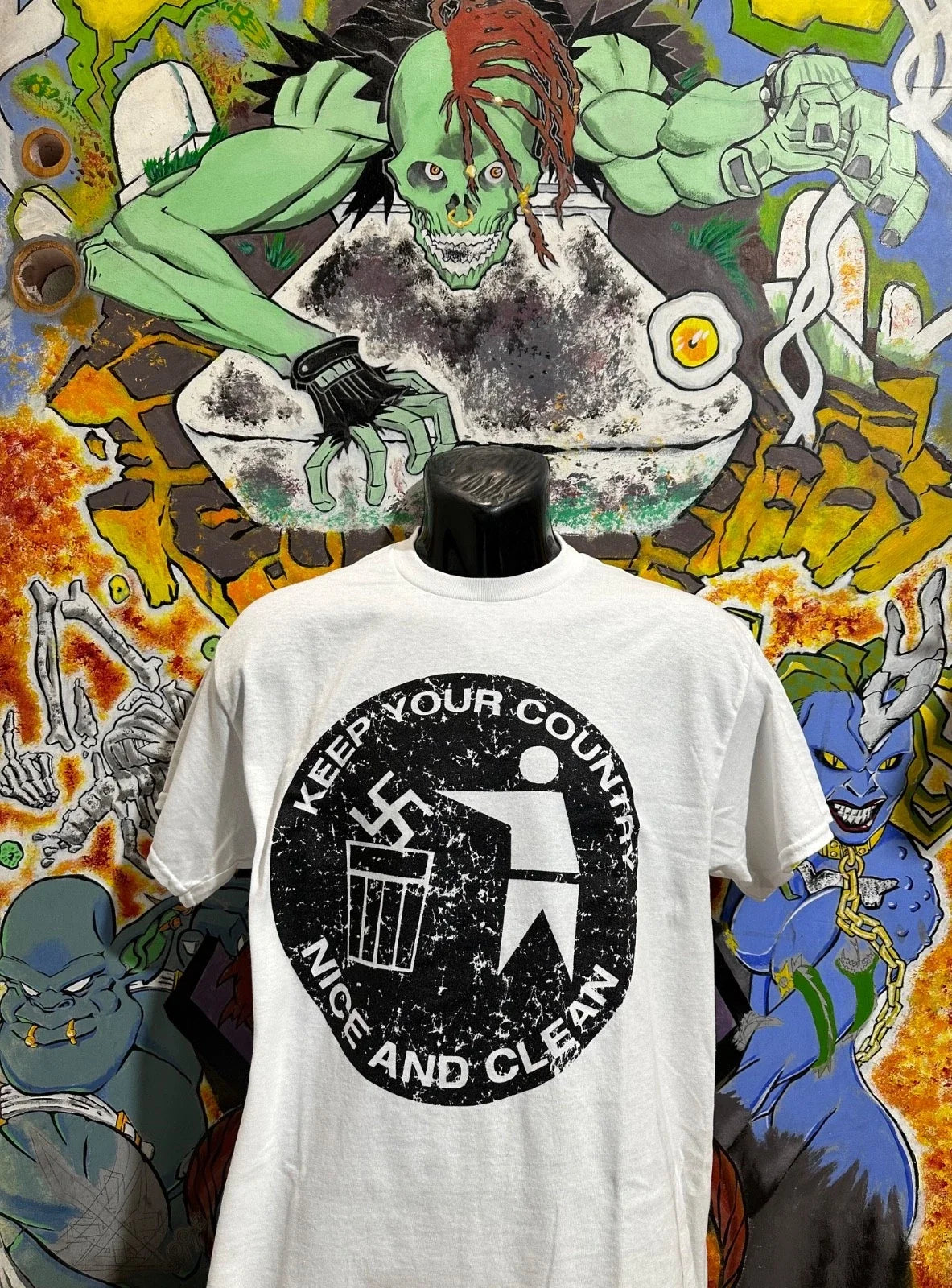 Keep Your Country Nice and Clean Shirt Anti Racist Officer Friendly Punk OI Unisex T-shirt, Sweatshirt, Hoodie, Long Sleeve Tee - T-Shirt, Sweatshirt, Hoodie