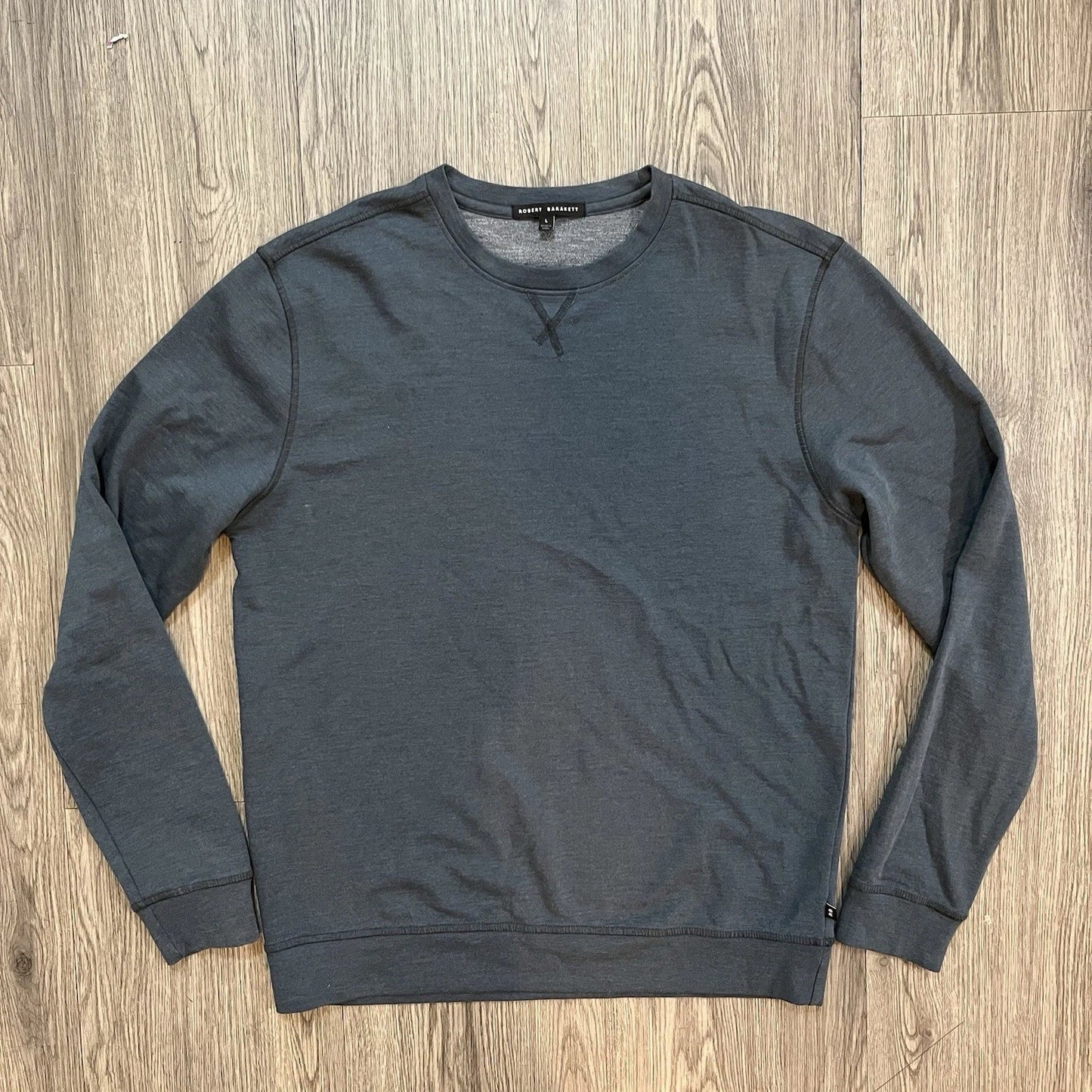 Robert Barakett Blue Long Sleeve Crew Neck Shirt Mens Large Luxury Pullover Unisex T-shirt, Sweatshirt, Hoodie, Long Sleeve Tee - T-Shirt, Sweatshirt, Hoodie