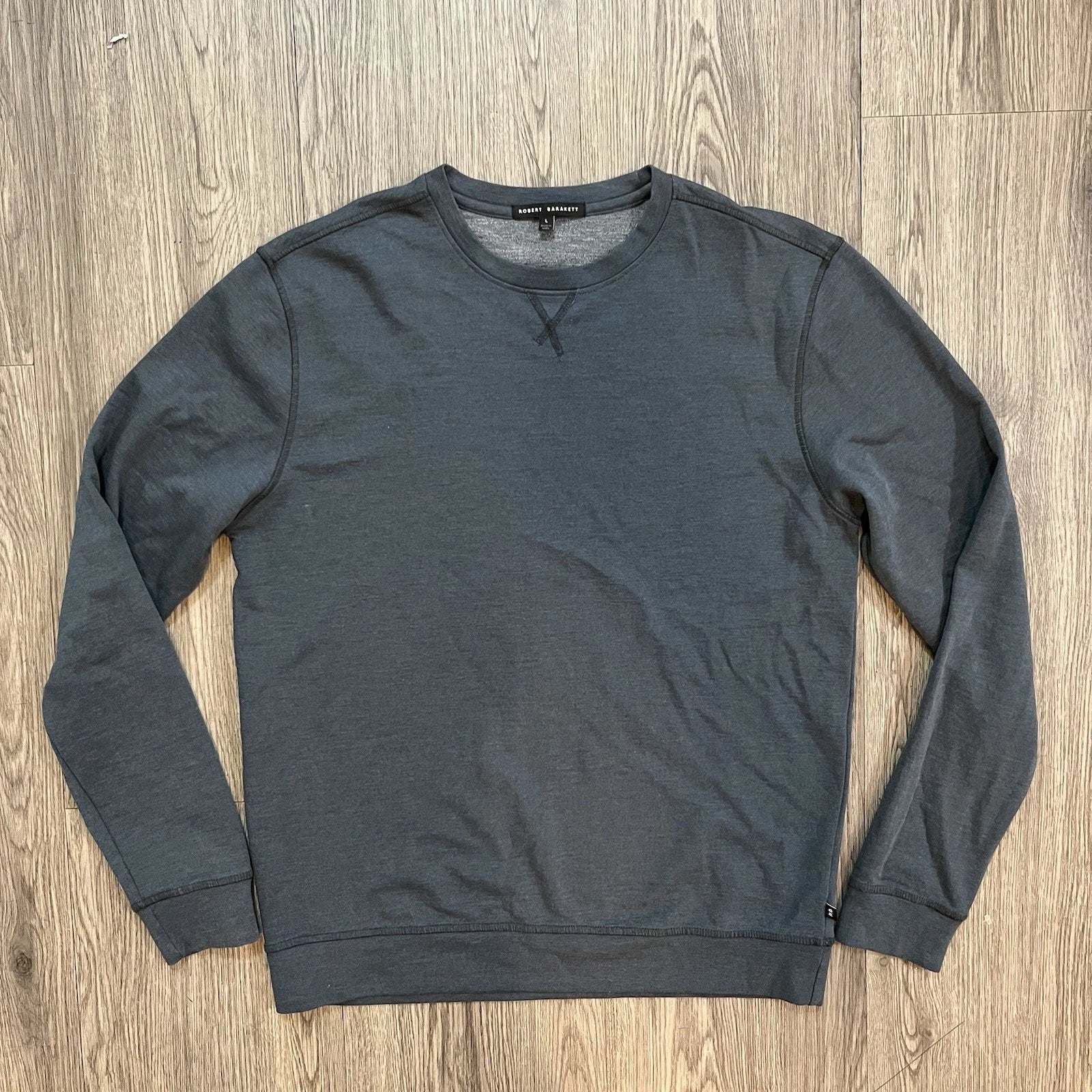 Robert Barakett Blue Long Sleeve Crew Neck Shirt Mens Large Luxury Pullover Unisex T-shirt, Sweatshirt, Hoodie, Long Sleeve Tee - T-Shirt, Sweatshirt, Hoodie