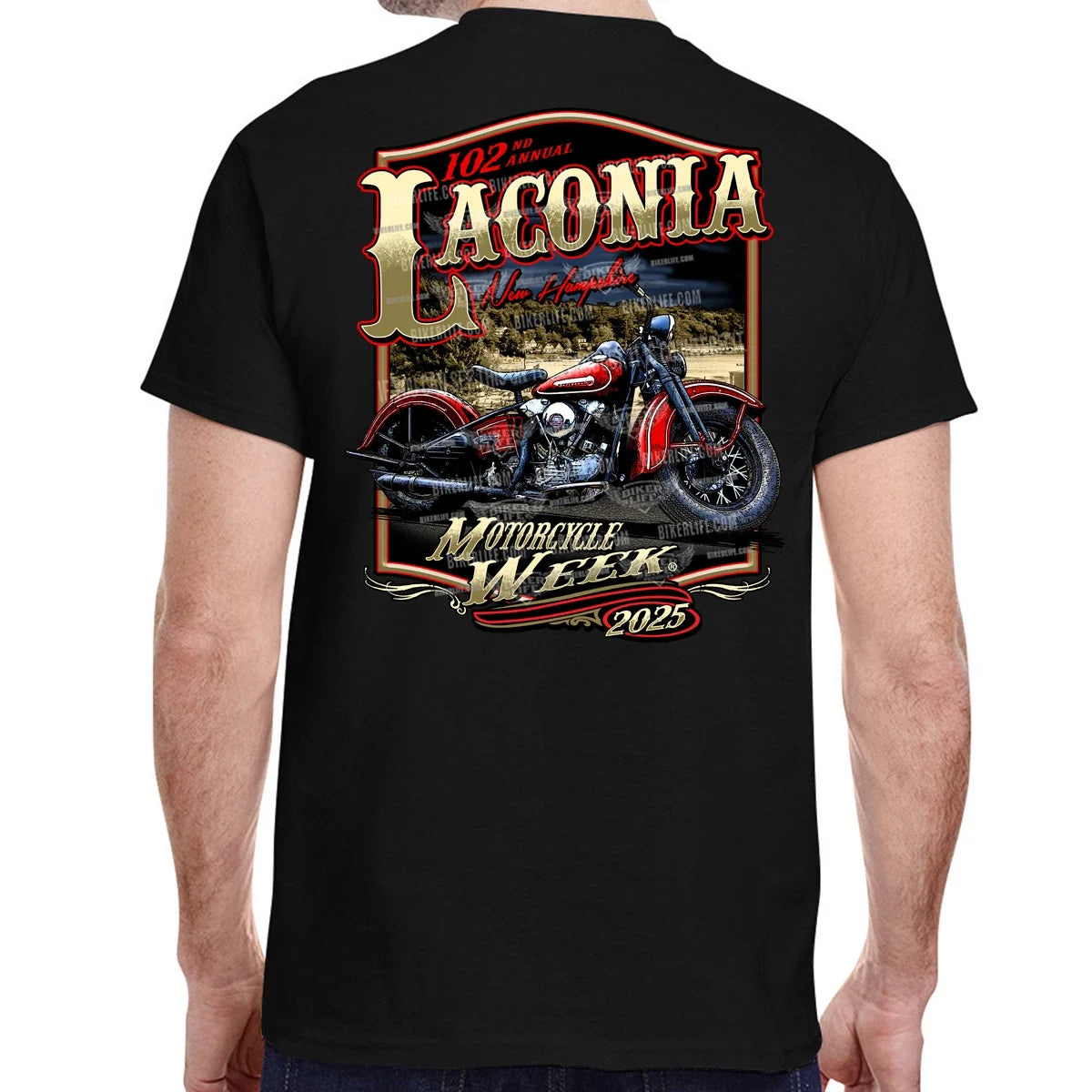 2025 Laconia Motorcycle Week Weirs Beach Bike T-Shirt No Harley Unisex T-shirt, Sweatshirt, Hoodie, Long Sleeve Tee - T-Shirt, Sweatshirt, Hoodie