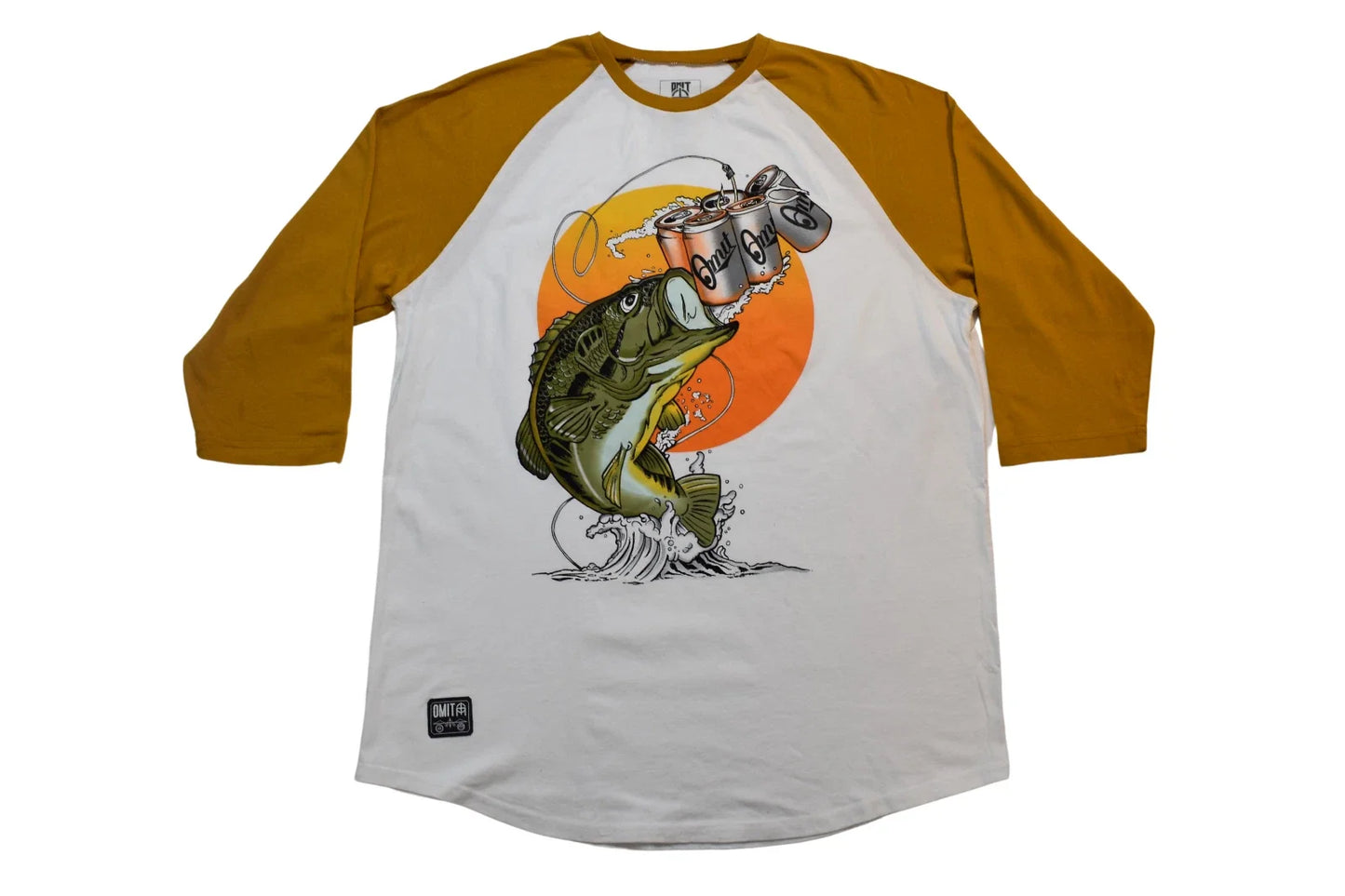 Omit Mens Fishing & Beer Graphic Raglan Shirt NWT L Unisex T-shirt, Sweatshirt, Hoodie, Long Sleeve Tee - T-Shirt, Sweatshirt, Hoodie