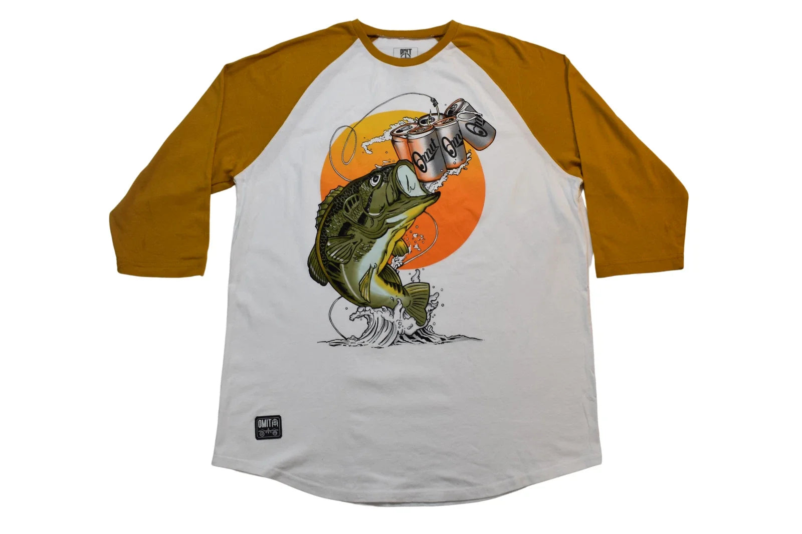 Omit Mens Fishing & Beer Graphic Raglan Shirt NWT L Unisex T-shirt, Sweatshirt, Hoodie, Long Sleeve Tee - T-Shirt, Sweatshirt, Hoodie