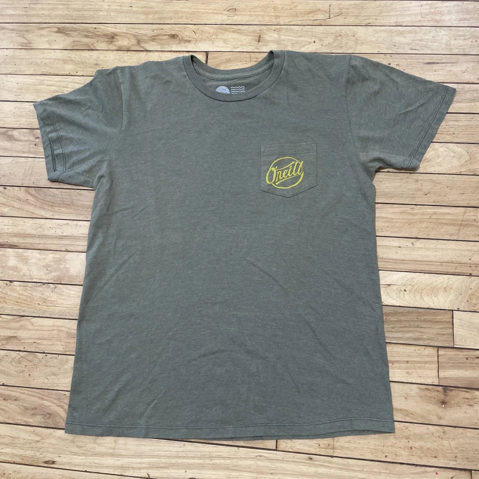O'Neill Y2k Surf Shirt Men M Modern Fit Olive Green Yellow Graphic Tee 40" Unisex T-shirt, Sweatshirt, Hoodie, Long Sleeve Tee - T-Shirt, Sweatshirt, Hoodie