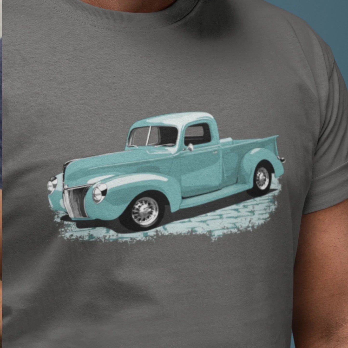Classic Car Shirt featuring a blue 40 Ford truck - Vintage 1940 Ford pickup Unisex T-shirt, Sweatshirt, Hoodie, Long Sleeve Tee - T-Shirt, Sweatshirt, Hoodie