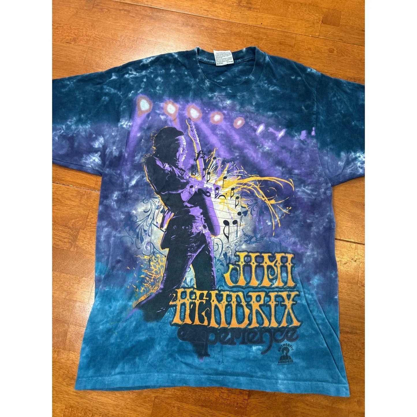 Vintage Y2K Liquid Blue Jimi Hendrix T-Shirt Mens Medium Blue Tie Dye Experience Unisex T-shirt, Sweatshirt, Hoodie, Long Sleeve Tee - T-Shirt, Sweatshirt, Hoodie