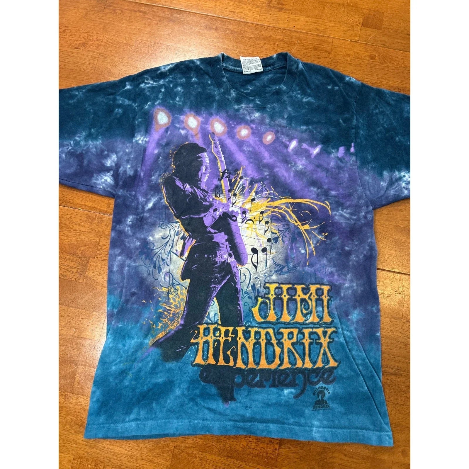 Vintage Y2K Liquid Blue Jimi Hendrix T-Shirt Mens Medium Blue Tie Dye Experience Unisex T-shirt, Sweatshirt, Hoodie, Long Sleeve Tee - T-Shirt, Sweatshirt, Hoodie